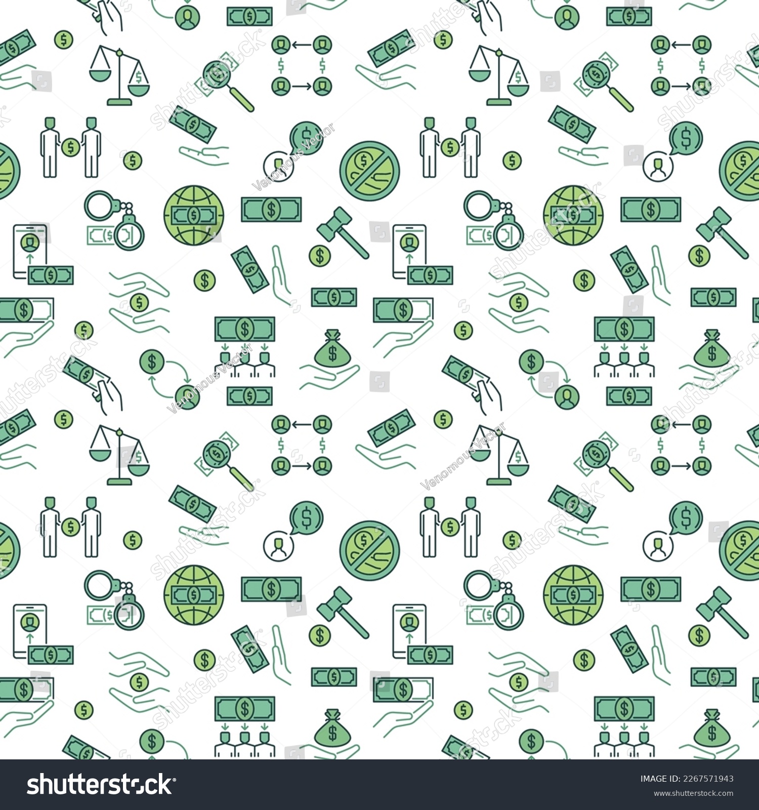 SVG of Corruption and Bribery concept creative vector seamless pattern svg