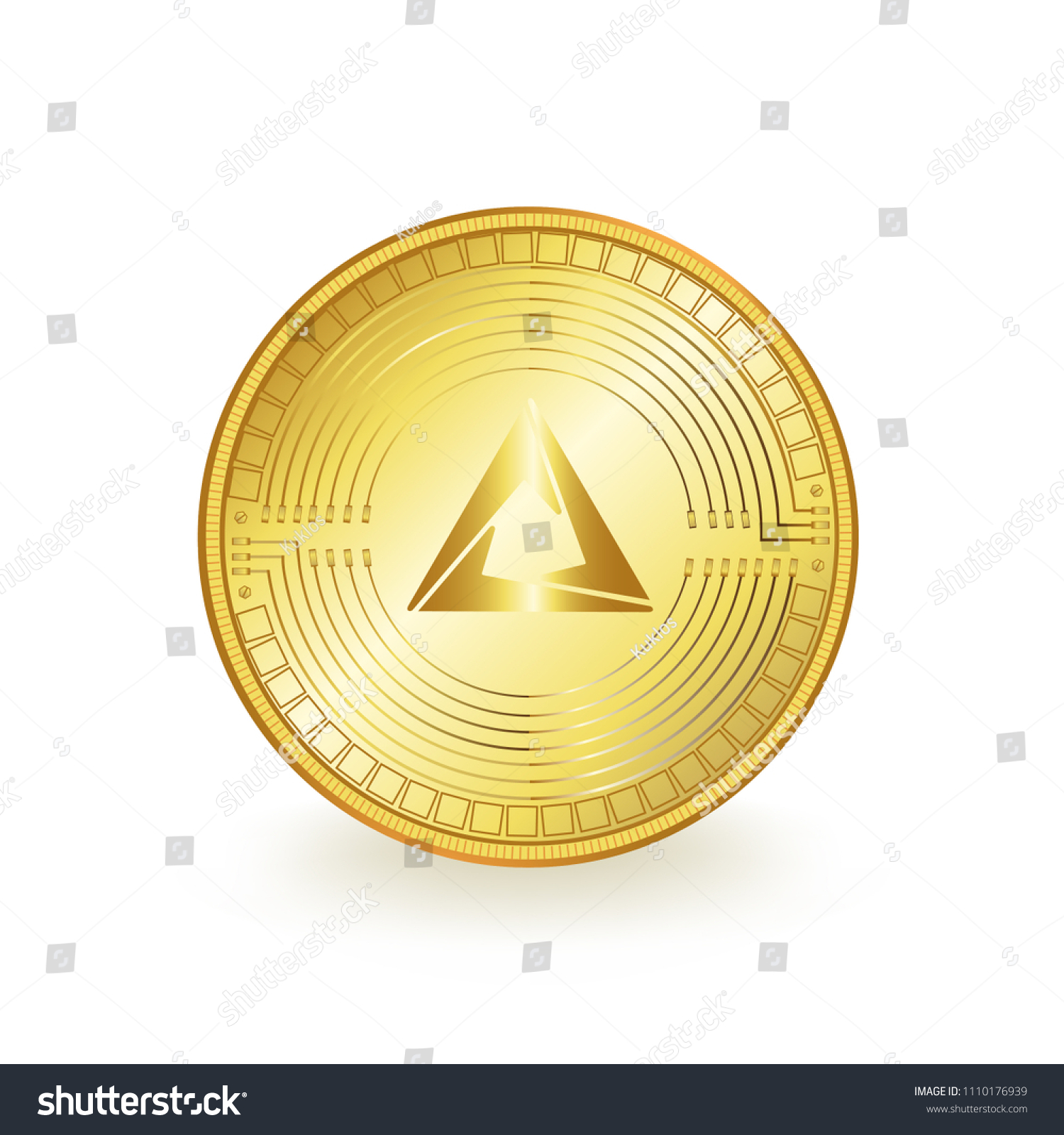 Cortex Cryptocurrency Coin Isolated Stock Vector (Royalty Free) 1110176939