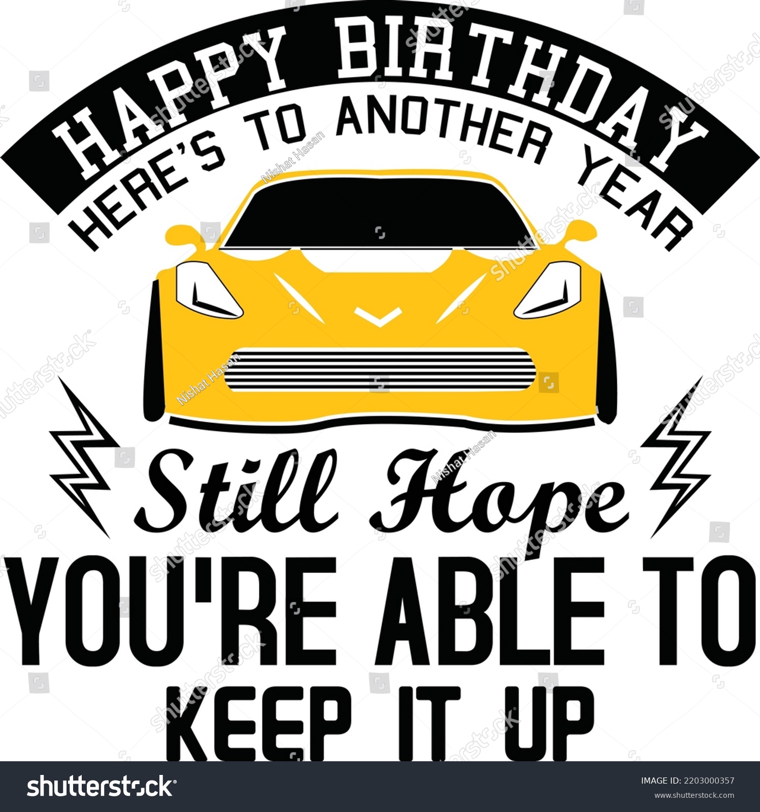 SVG of Corvette t-shirt design happy birthday svg
