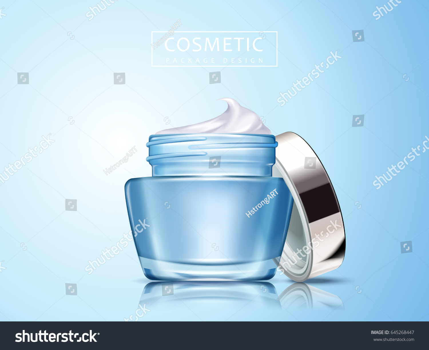 Download Cosmetic Cream Contained Blank Cosmetic Jar Stock Vector Royalty Free 645268447