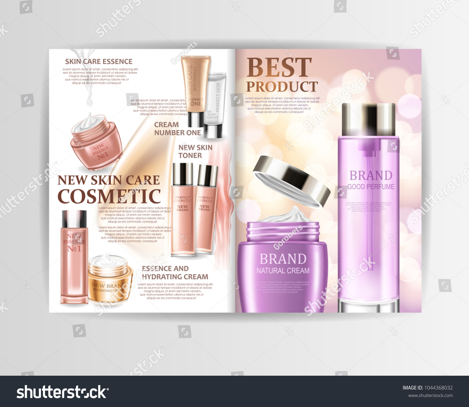 Cosmetic Magazine Design Best Care Can Stock Vector (Royalty Free ...