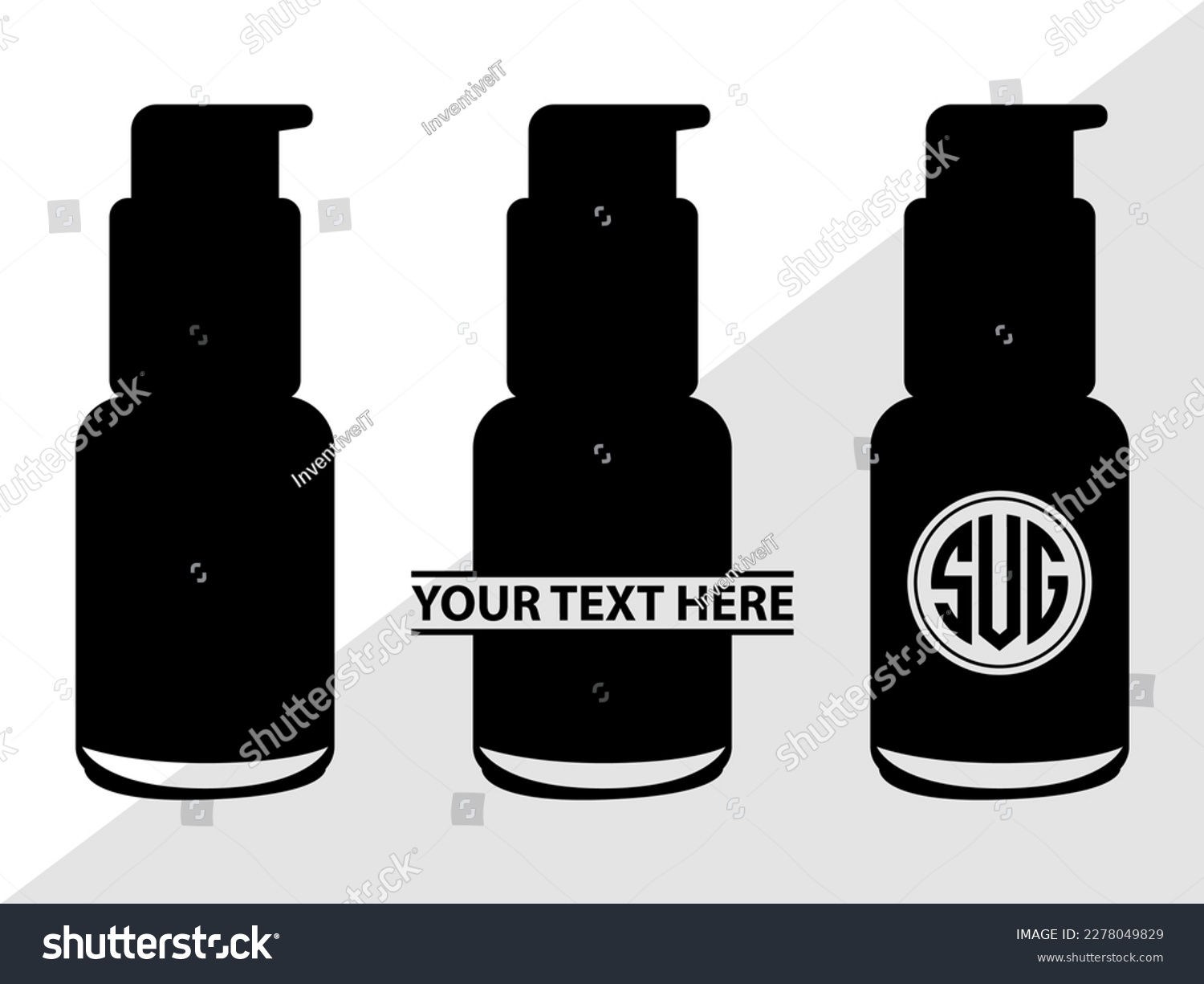 SVG of Cosmetics SVG Monogram Vector Illustration Silhouette svg