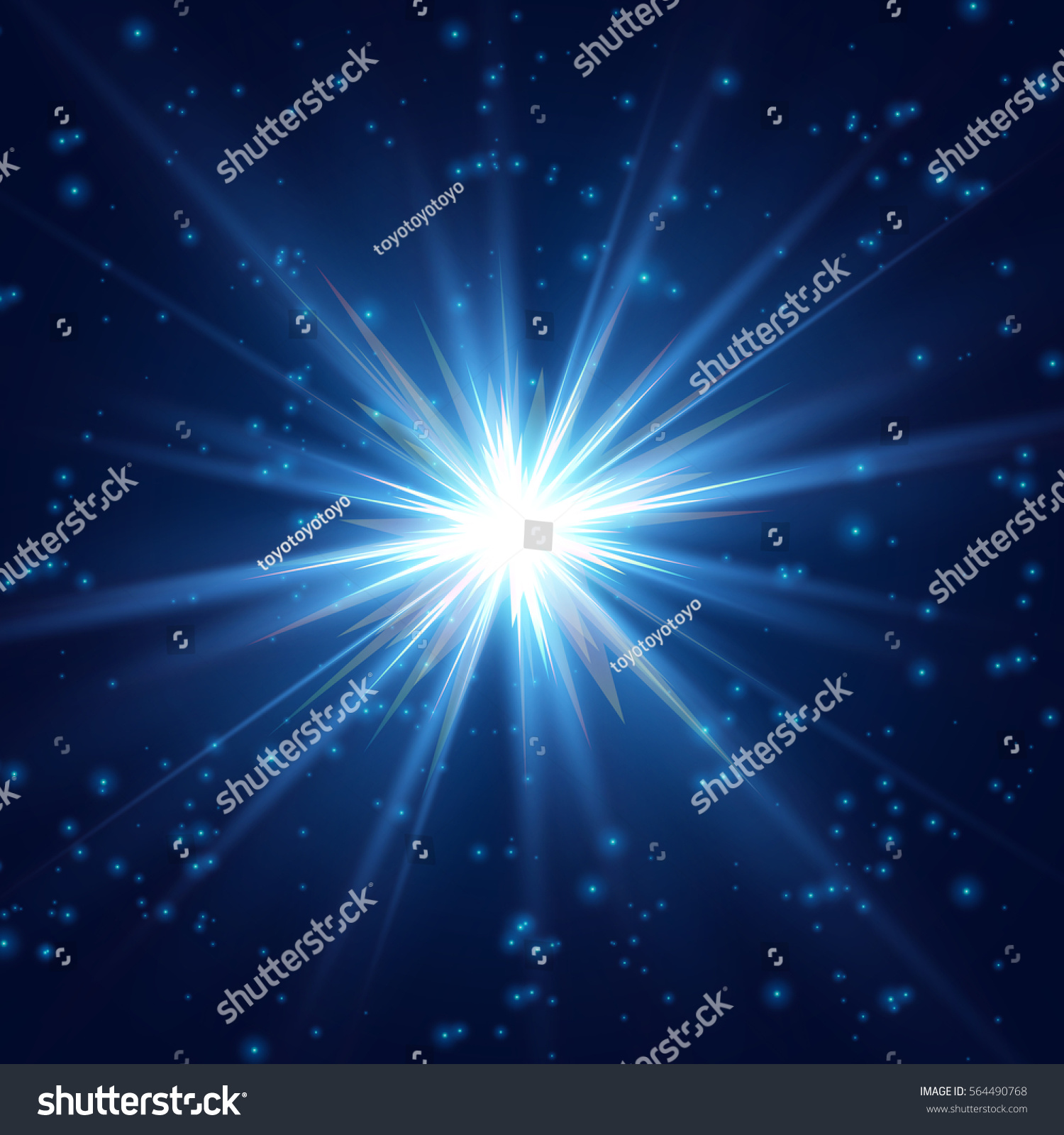 Cosmic Radiant Shining Star Stock Vector 564490768 - Shutterstock