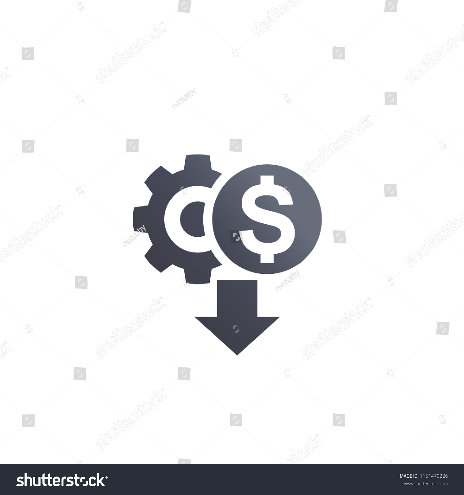 降低成本图标 库存矢量图（免版税）1151479226 | Shutterstock