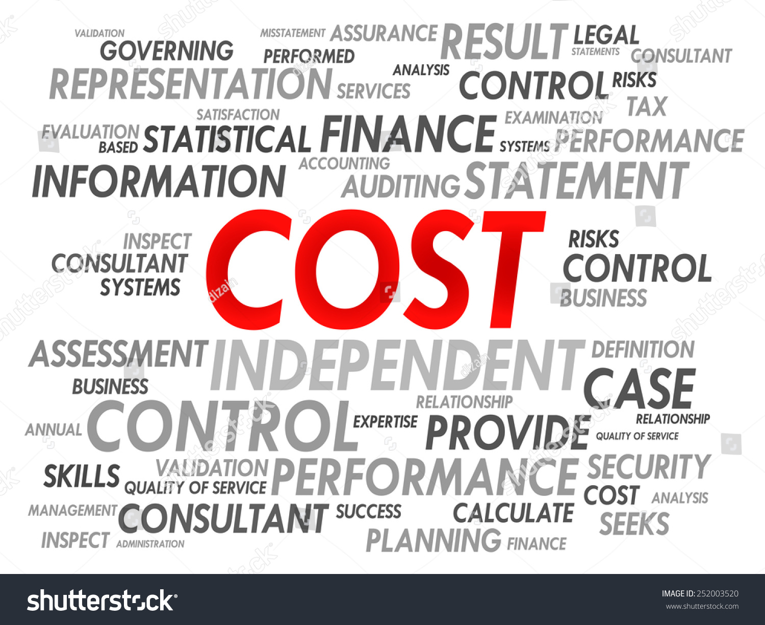 Cost Word Cloud Business Concept Stock Vector (Royalty Free) 252003520 ...