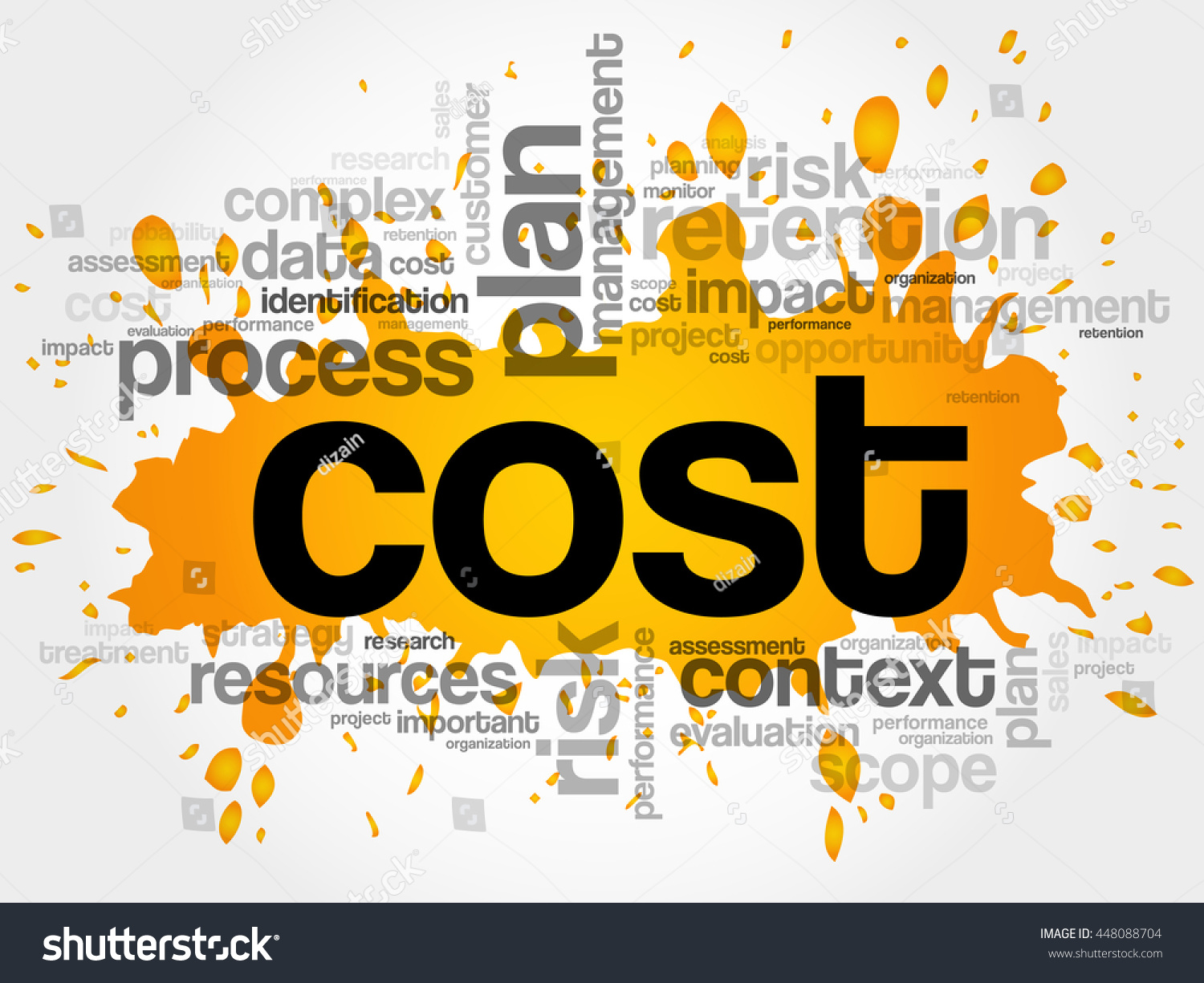 Cost Word Cloud Collage Business Concept Stock Vector (Royalty Free ...