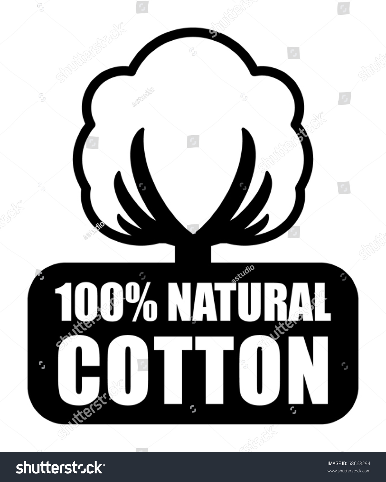 Cotton Label, Vector Illustration - 68668294 : Shutterstock