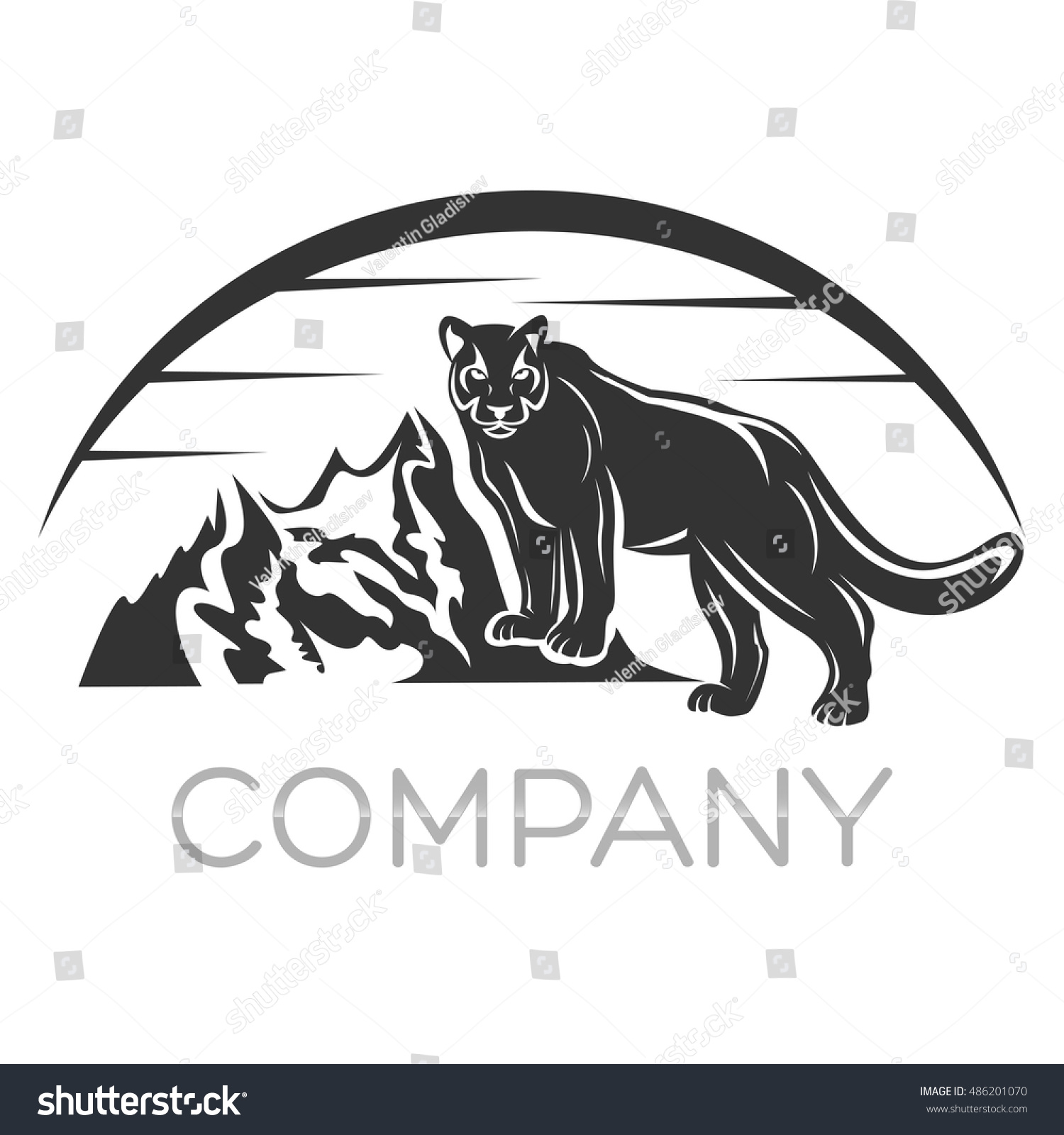Cougar Logo Stock Vector 486201070 - Shutterstock