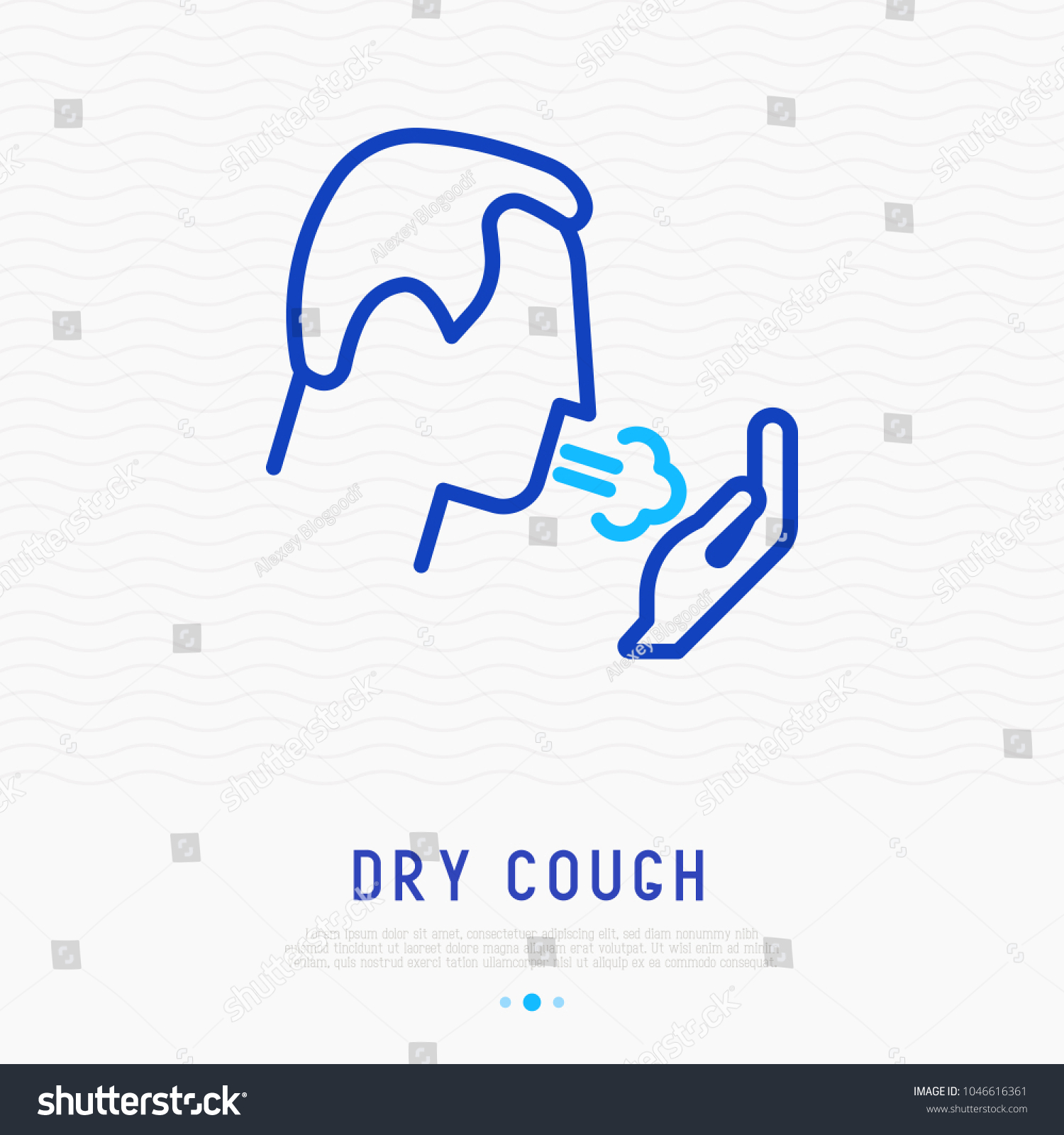 Coughing Man Thin Line Icon Modern Stock Vector (Royalty Free ...