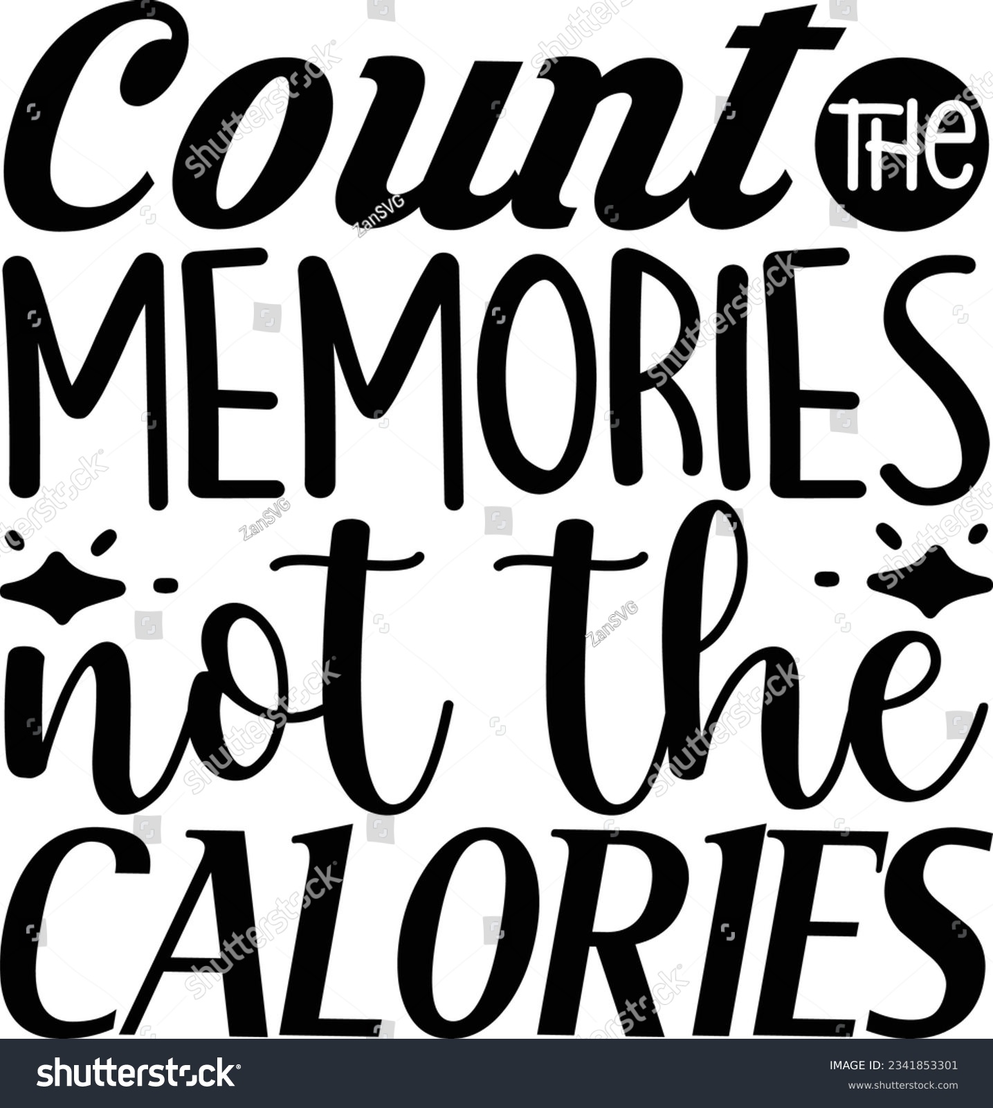 SVG of Count the memories not the calories vector file, Kitchen quote svg svg