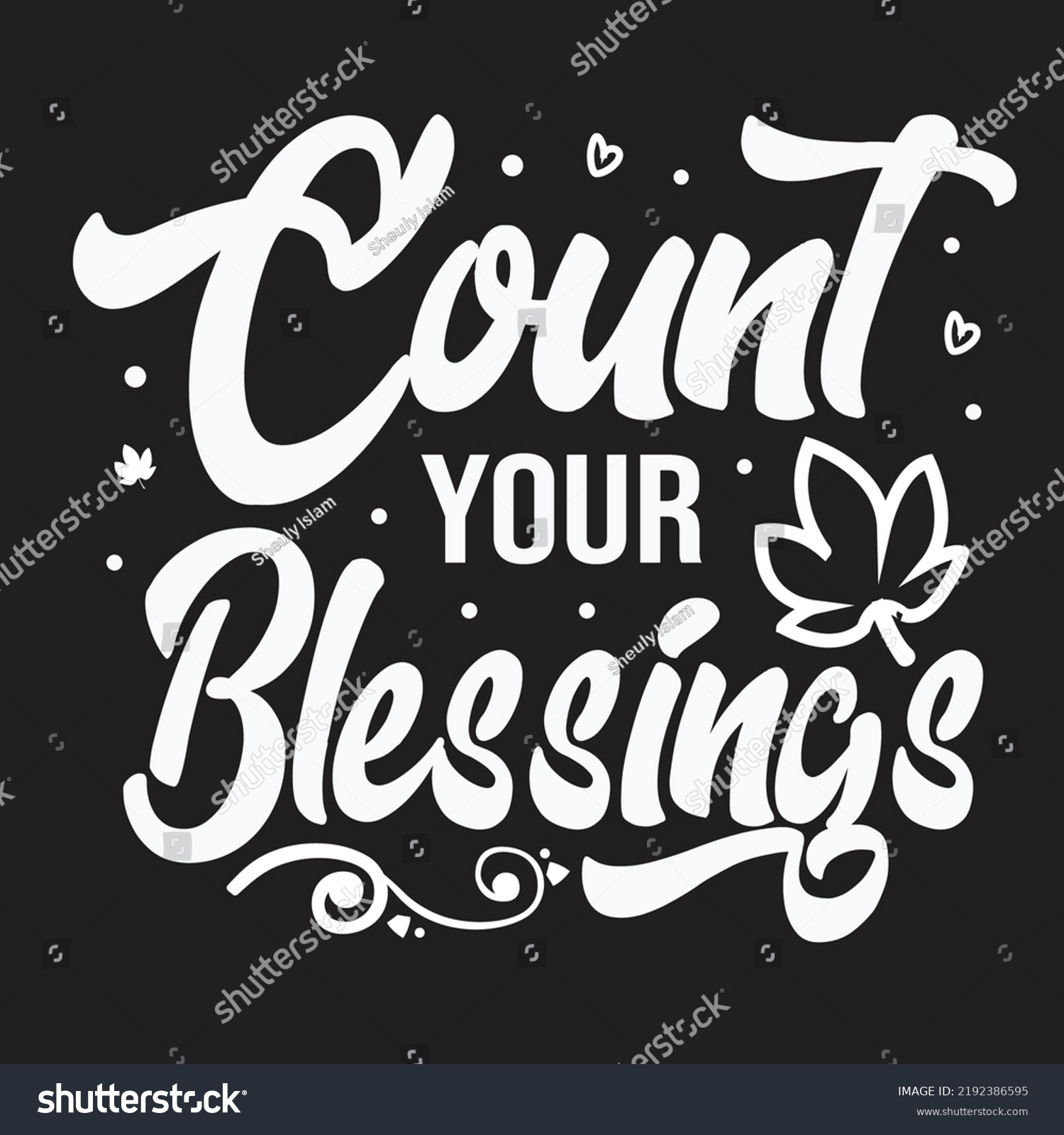 SVG of Count Your Blessings Svg T-Shirt Design svg