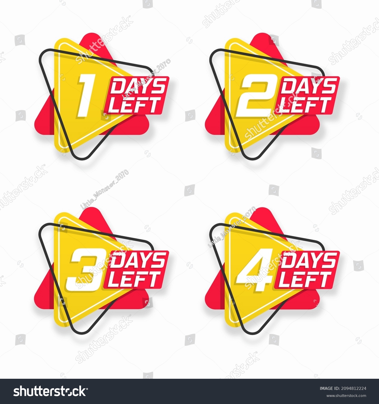 Countdown 1 2 3 4 5 Stock Vector (Royalty Free) 2094812224