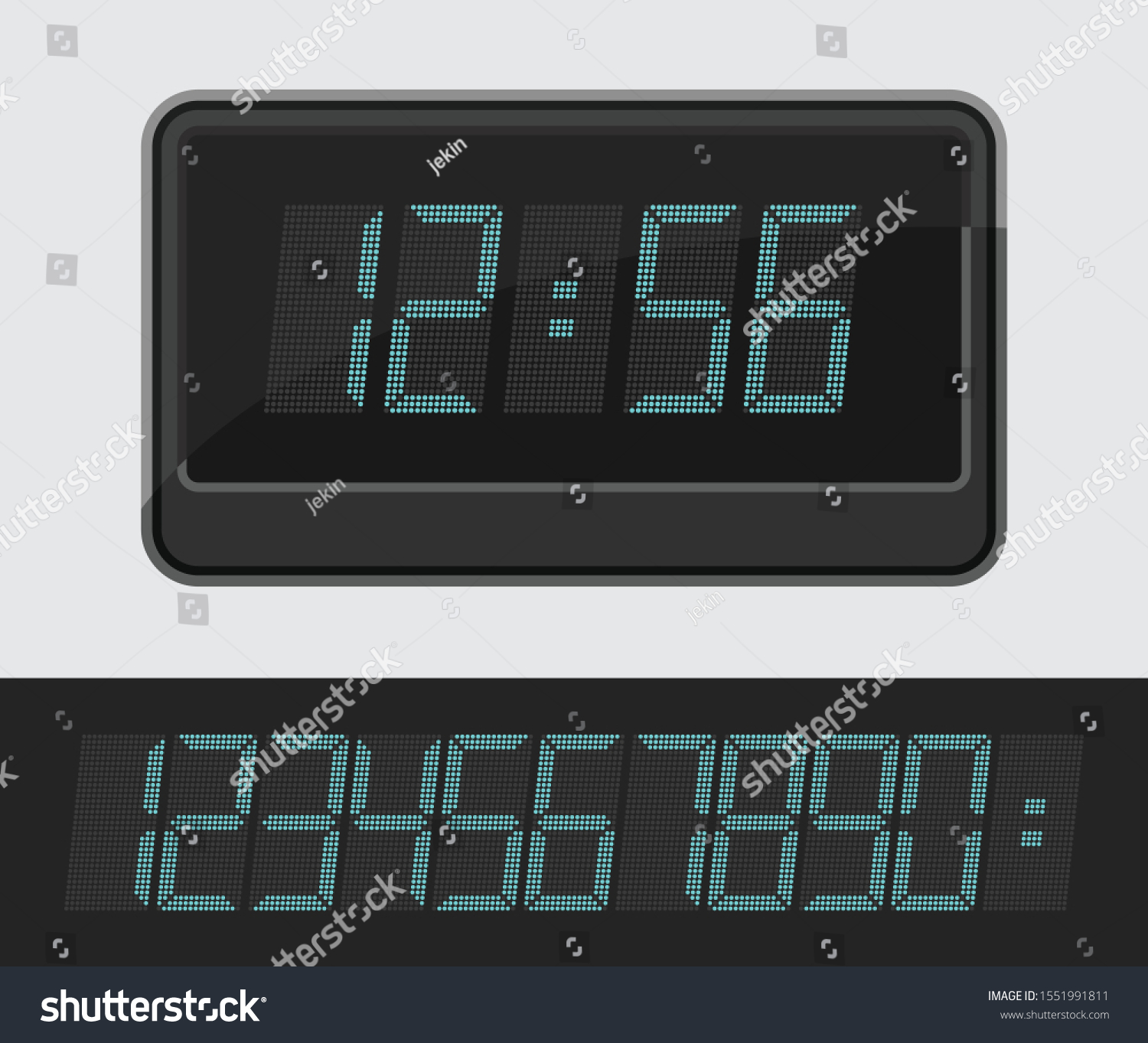 Countdown Timer Clock Counter Set Digits Stock Vector (Royalty Free ...