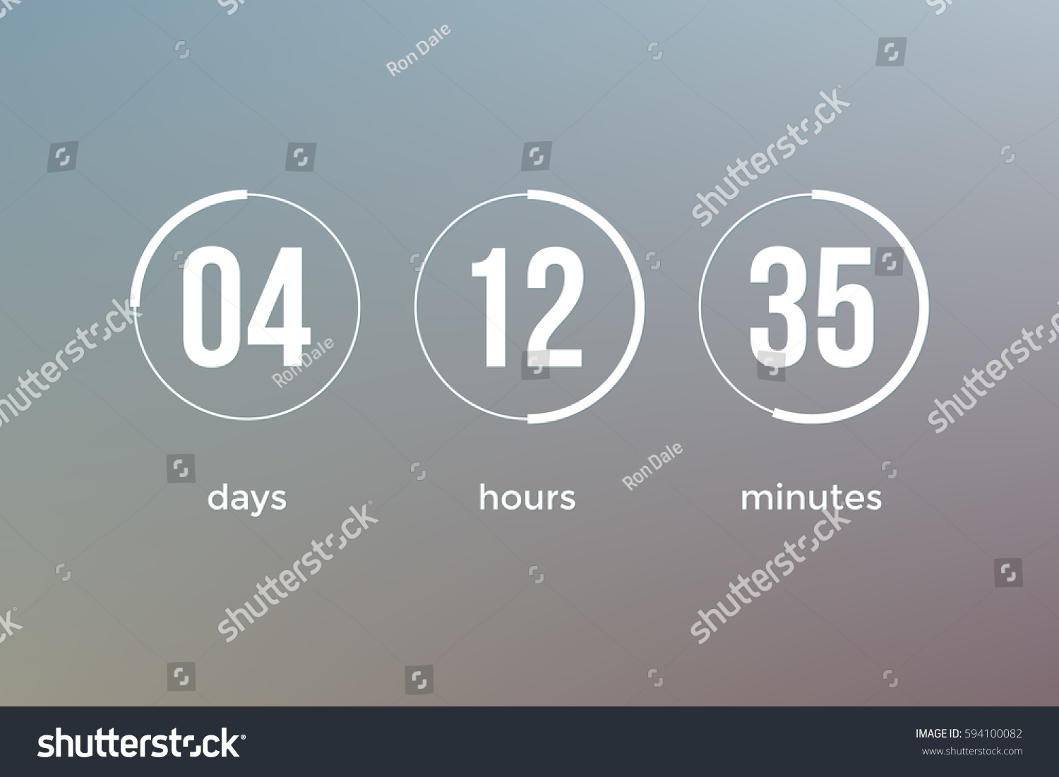 Countdown  Site Vector Flat Template Image vectorielle de stock