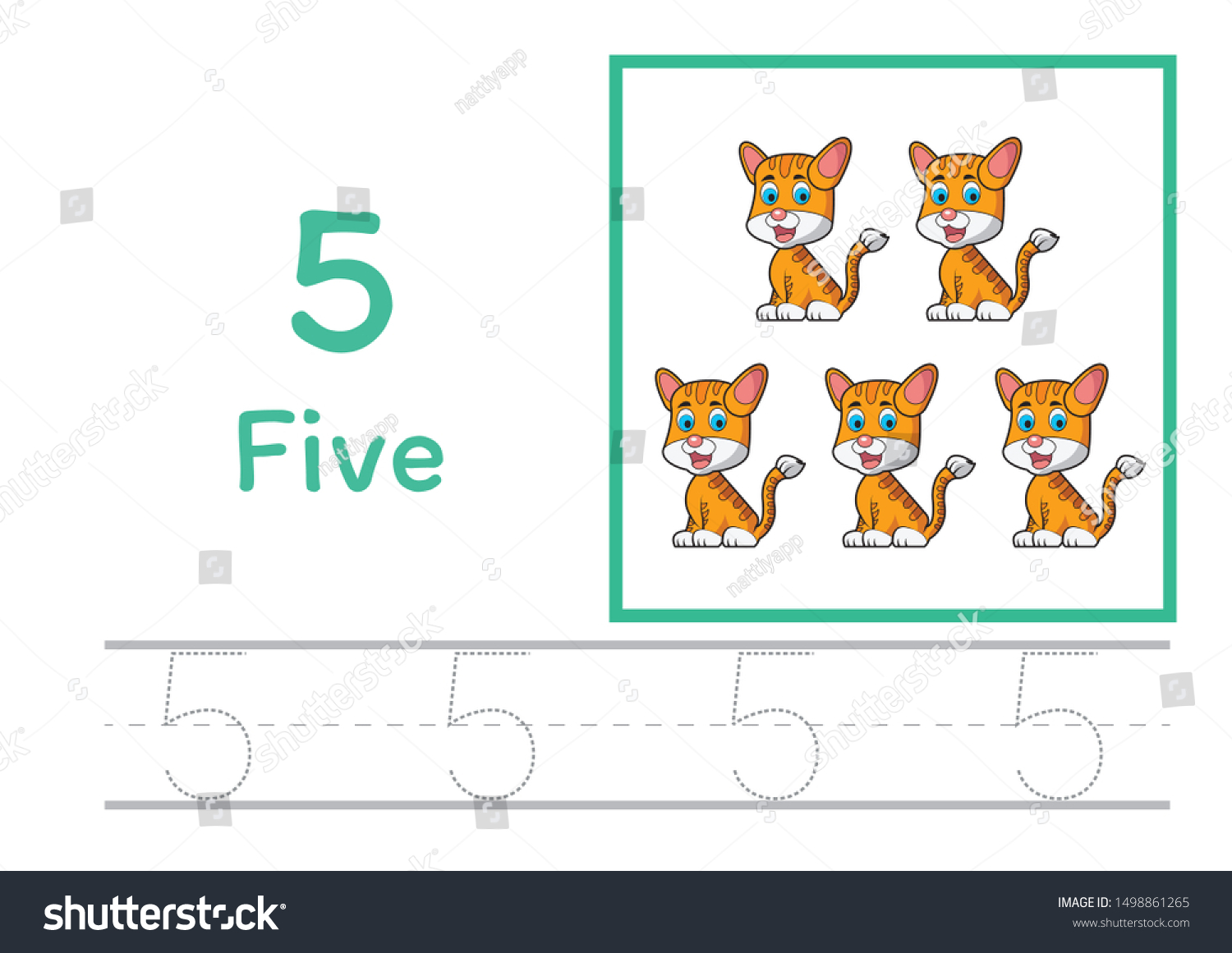 counting number tracing cartoon clipart worksheets stock vector royalty free 1498861265 shutterstock
