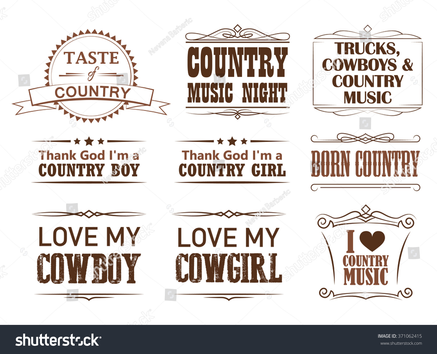 Country Quotes, Strokes Editable Stock Vector Illustration 371062415 ...