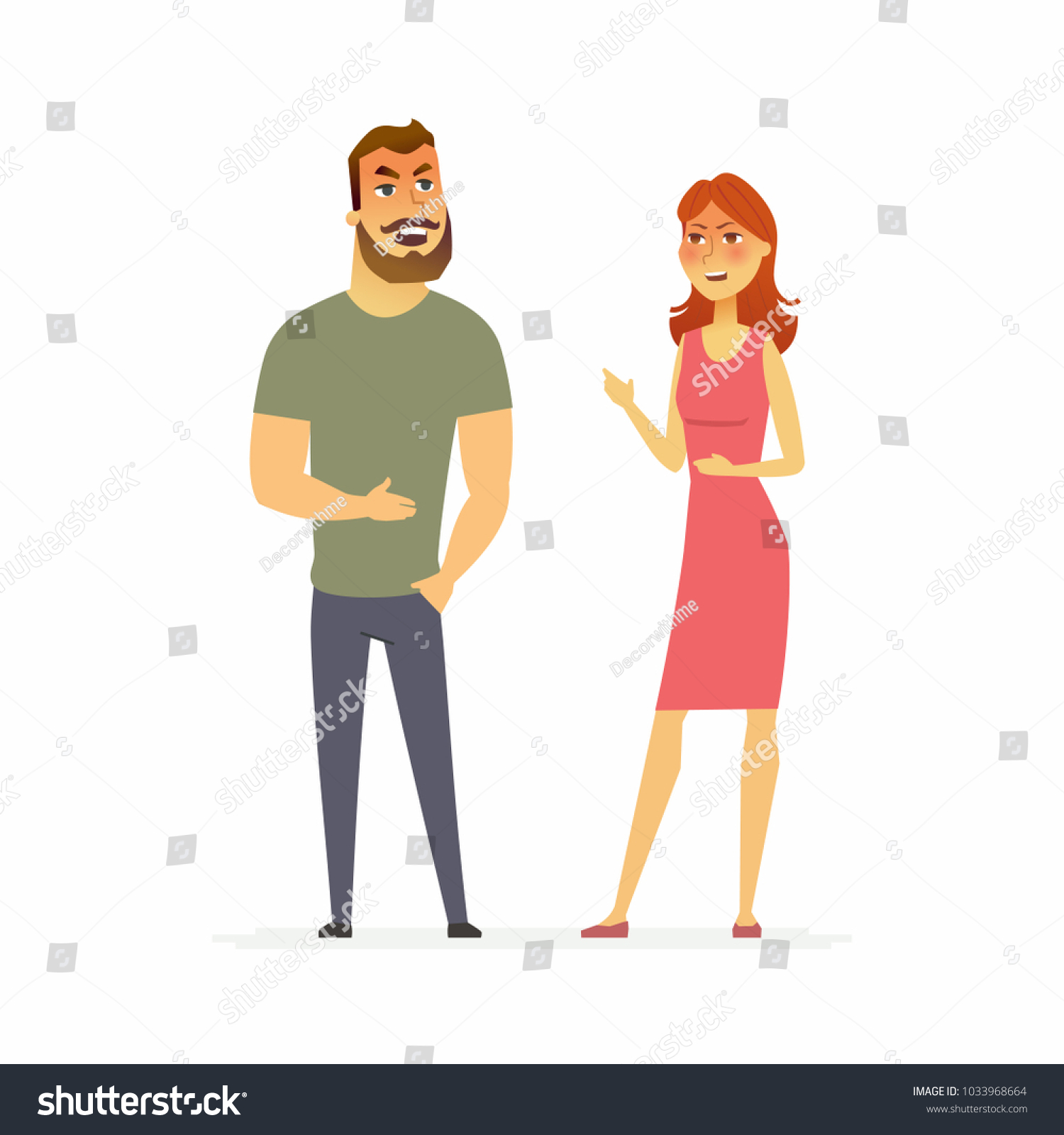 Couple Arguing Cartoon People Character Isolated Stock Vector (Royalty ...