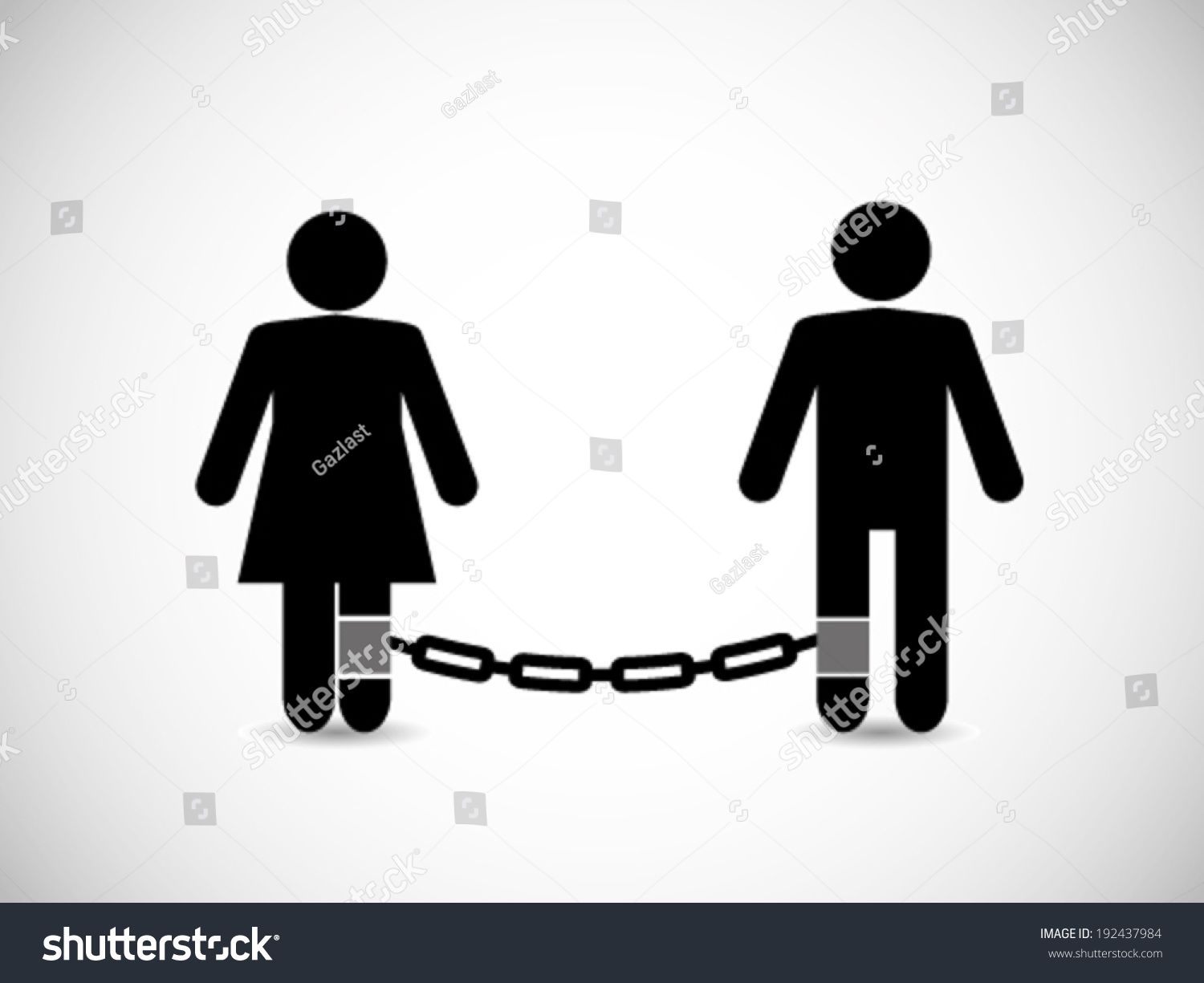 Couple Bound Both Stock Vector (Royalty Free) 192437984
