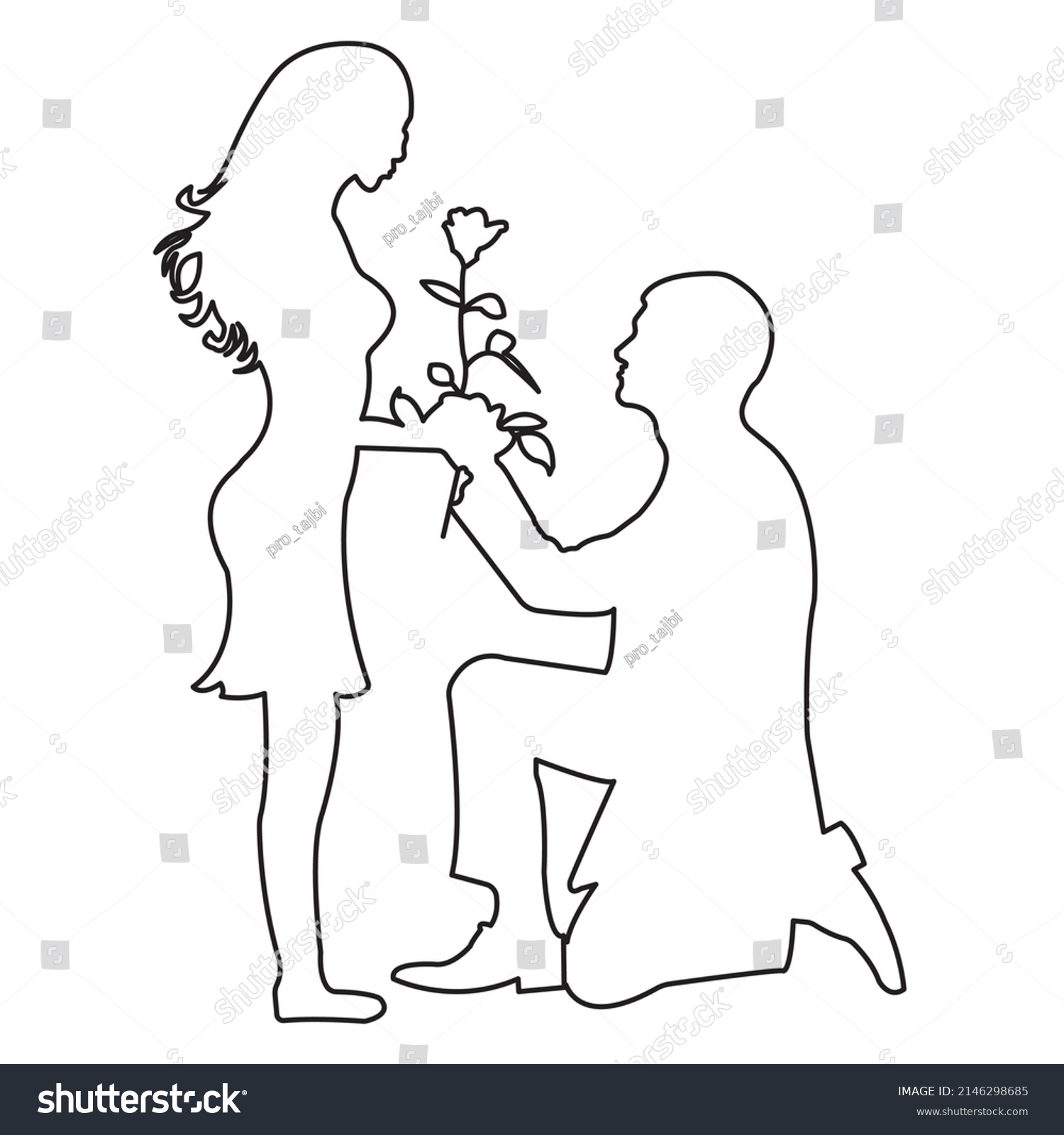 1,503 Man on knees proposing Stock Illustrations, Images & Vectors ...