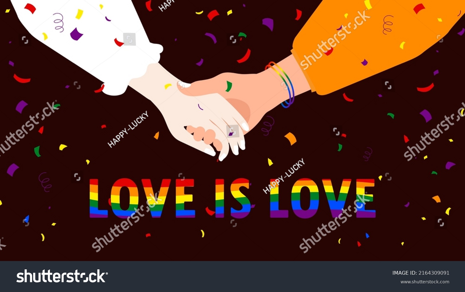 Couple Lesbians Holding Hands Celebrate Pride Stock Vector Royalty Free 2164309091 Shutterstock