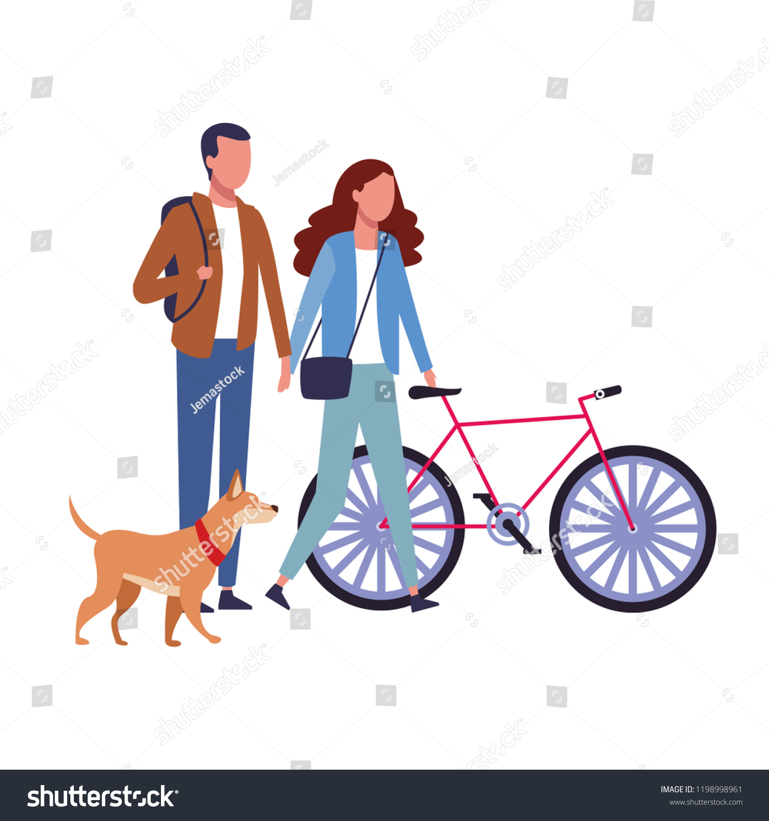 Couple Sharing Time Cartoon Stock Vector (Royalty Free) 1198998961