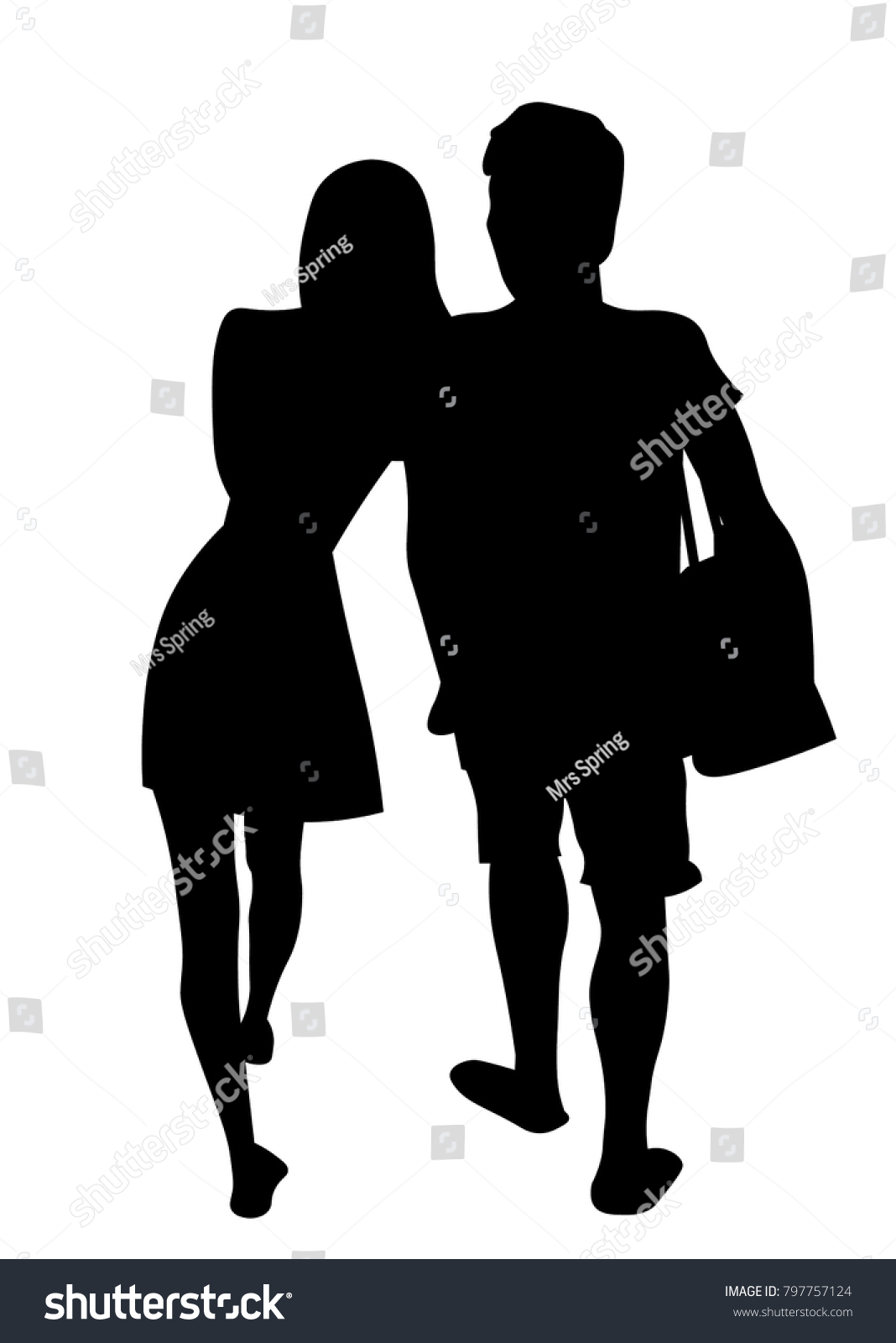 Couple Walking Holding Hands Silhoette Stock Vector Royalty Free 797757124 Shutterstock 0050