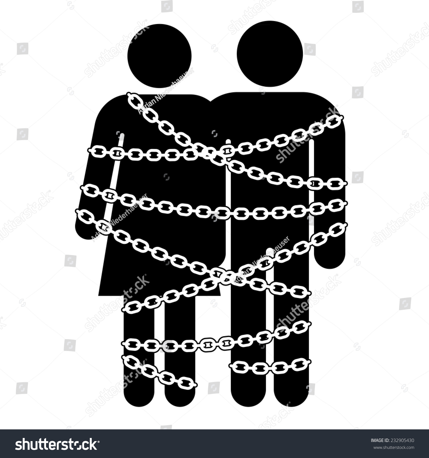 901 Man And Woman Chained Together Stock Illustrations, Images ...