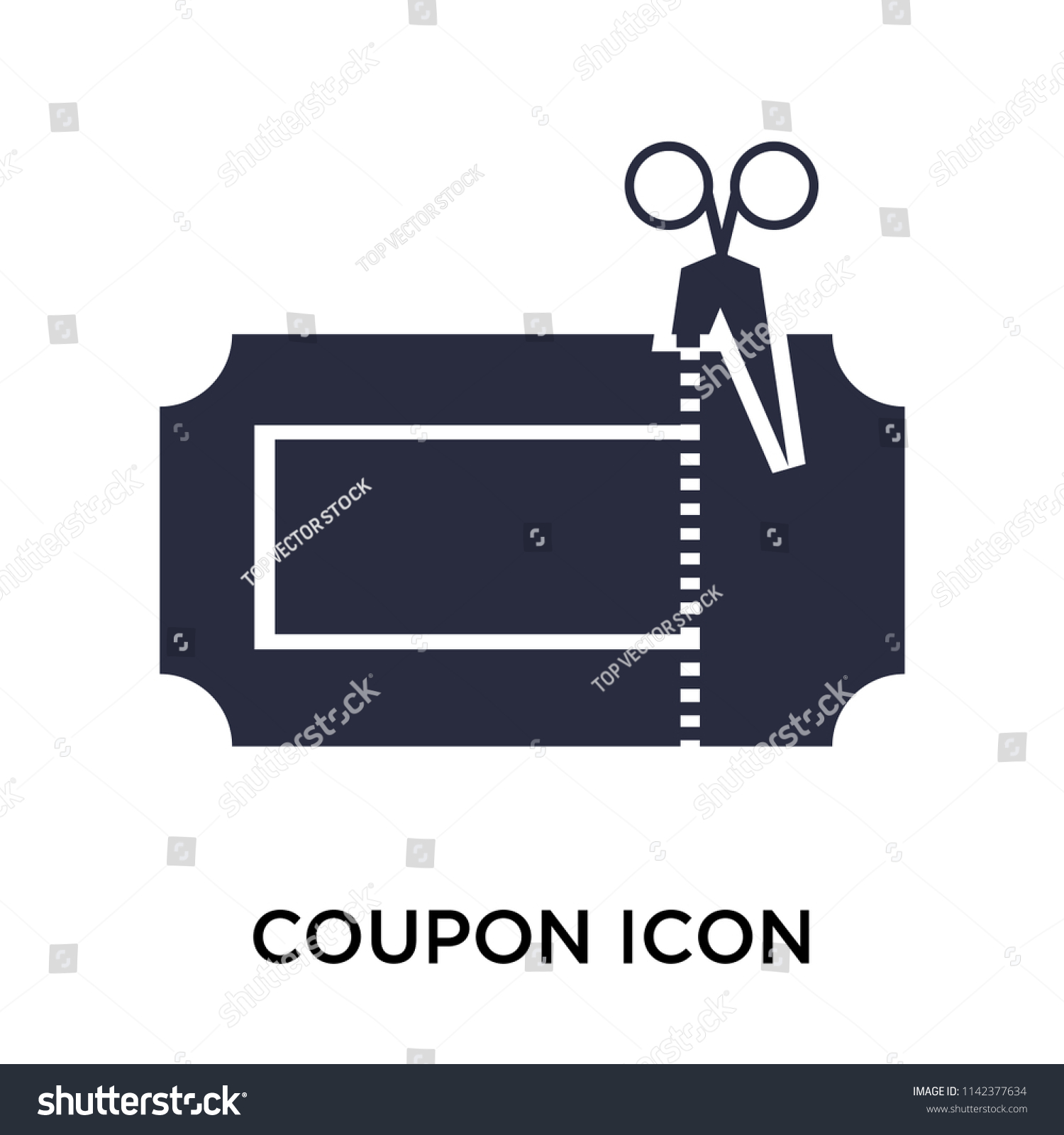 SVG of Coupon icon vector isolated on white background for your web and mobile app design, Coupon logo concept svg