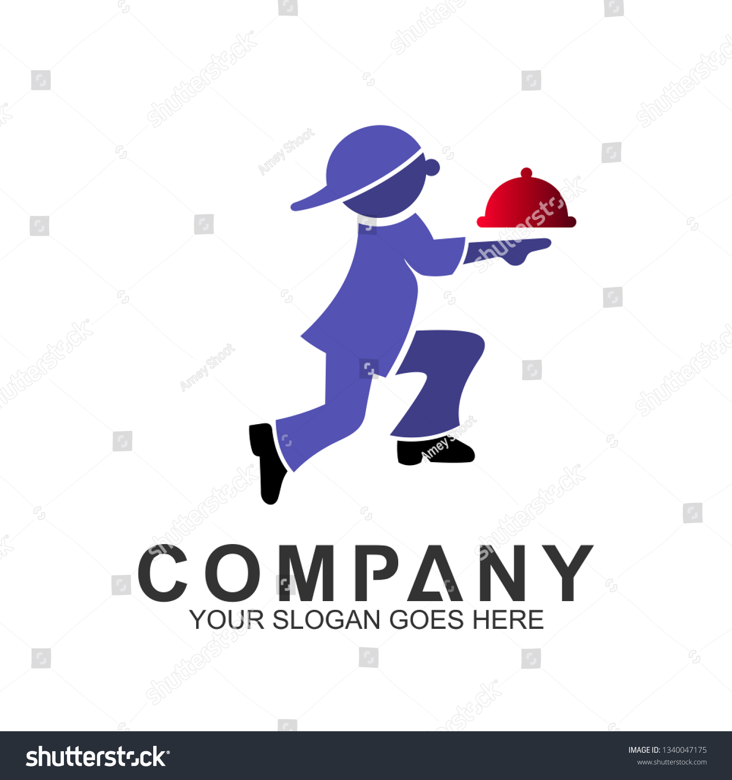Courier Logo Design Template Food Delivery Stock Vector Royalty Free