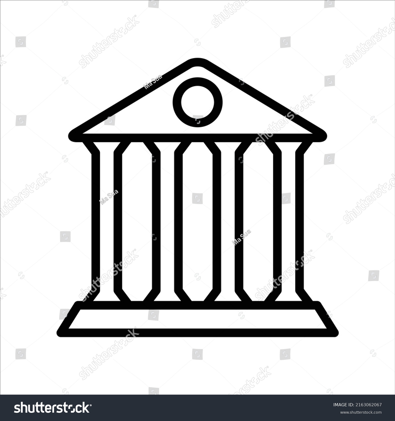 Courthouse Icon Vector Graphic Illustration Stock Vector (Royalty Free ...