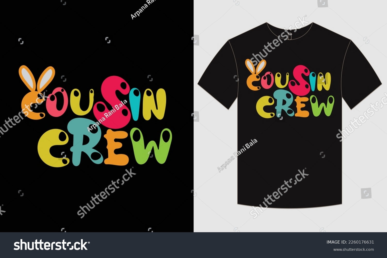 SVG of cousin crew shirt design and star sun day svg