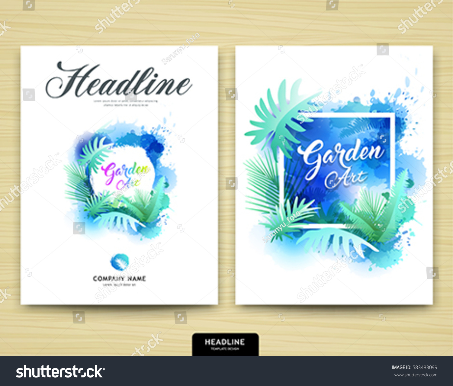 cover annual report garden design leaf tree nature water color style brochure template layout - Garden Design Template cover annual report garden design leaf tree nature water color style brochure template layout - Garden Design Template