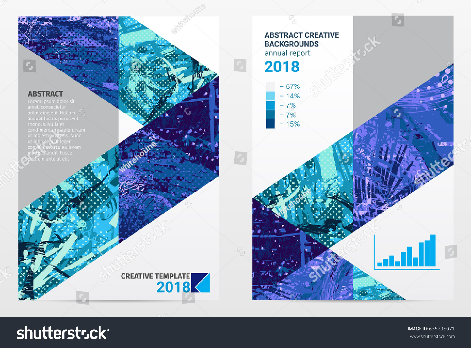 Cover Design Annual Report Brochure Template Vector De Stock Libre De Regalías 635295071 5838