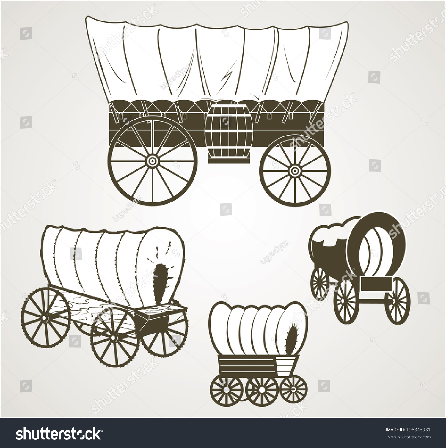 SVG of Covered Wagons svg