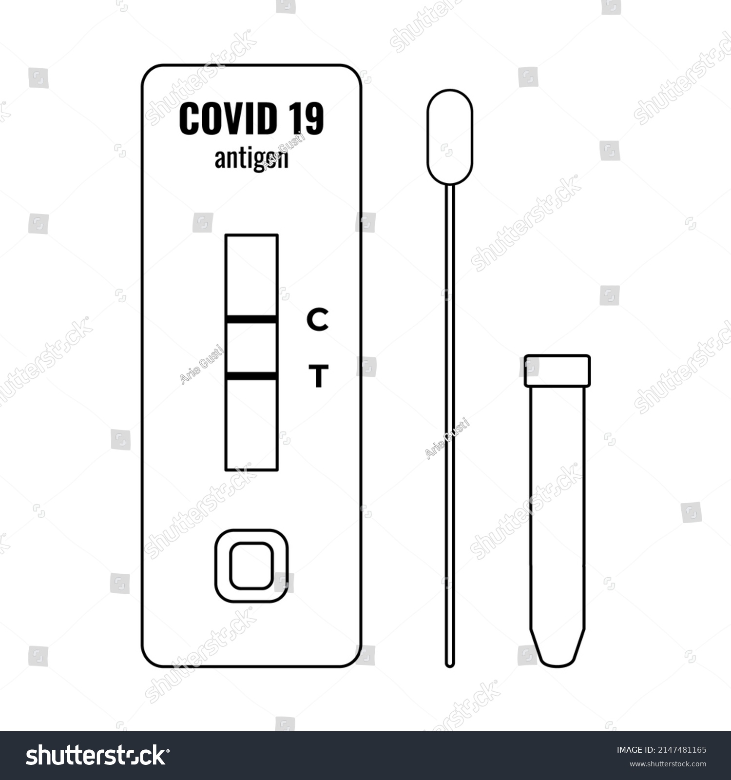 Covid 19 Antigen Kit Illustration Stock Vector (Royalty Free ...