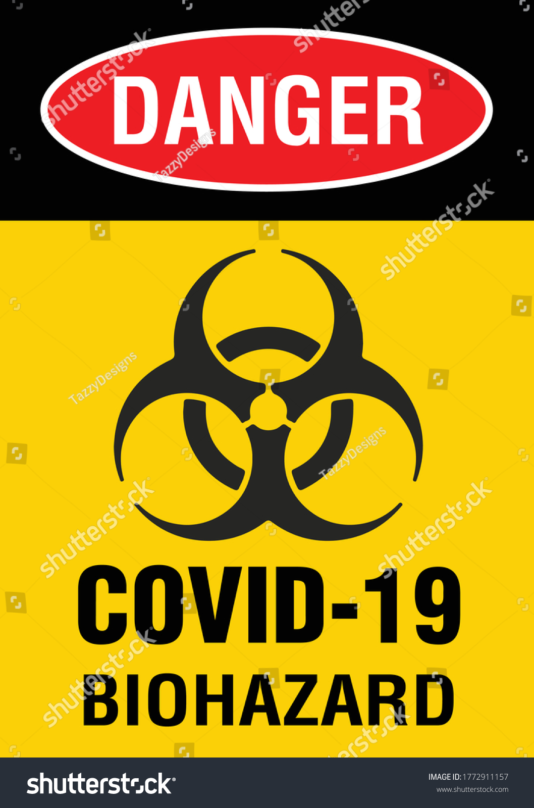 COVID BIOHAZARD Aufkleber Sticker 19 Virus Decal Warnung Warning Schild VORSICHT