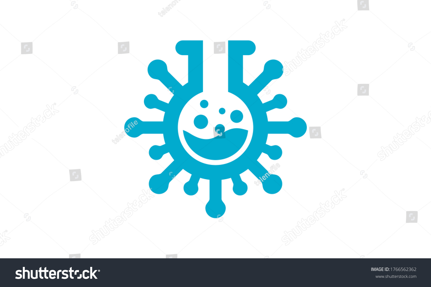 Covid19 Research Icon Logo Vector Illustration Stock Vector (Royalty ...