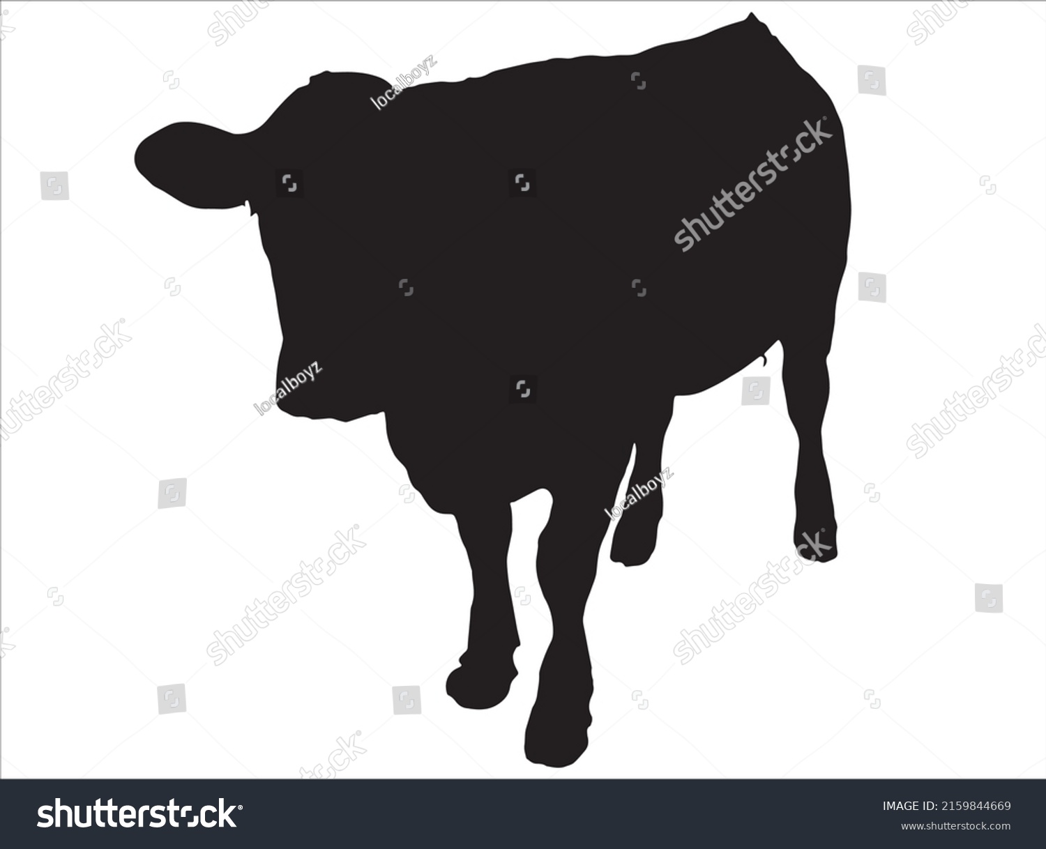 Cow Collection Isolated On White Background Stock Vector (Royalty Free ...