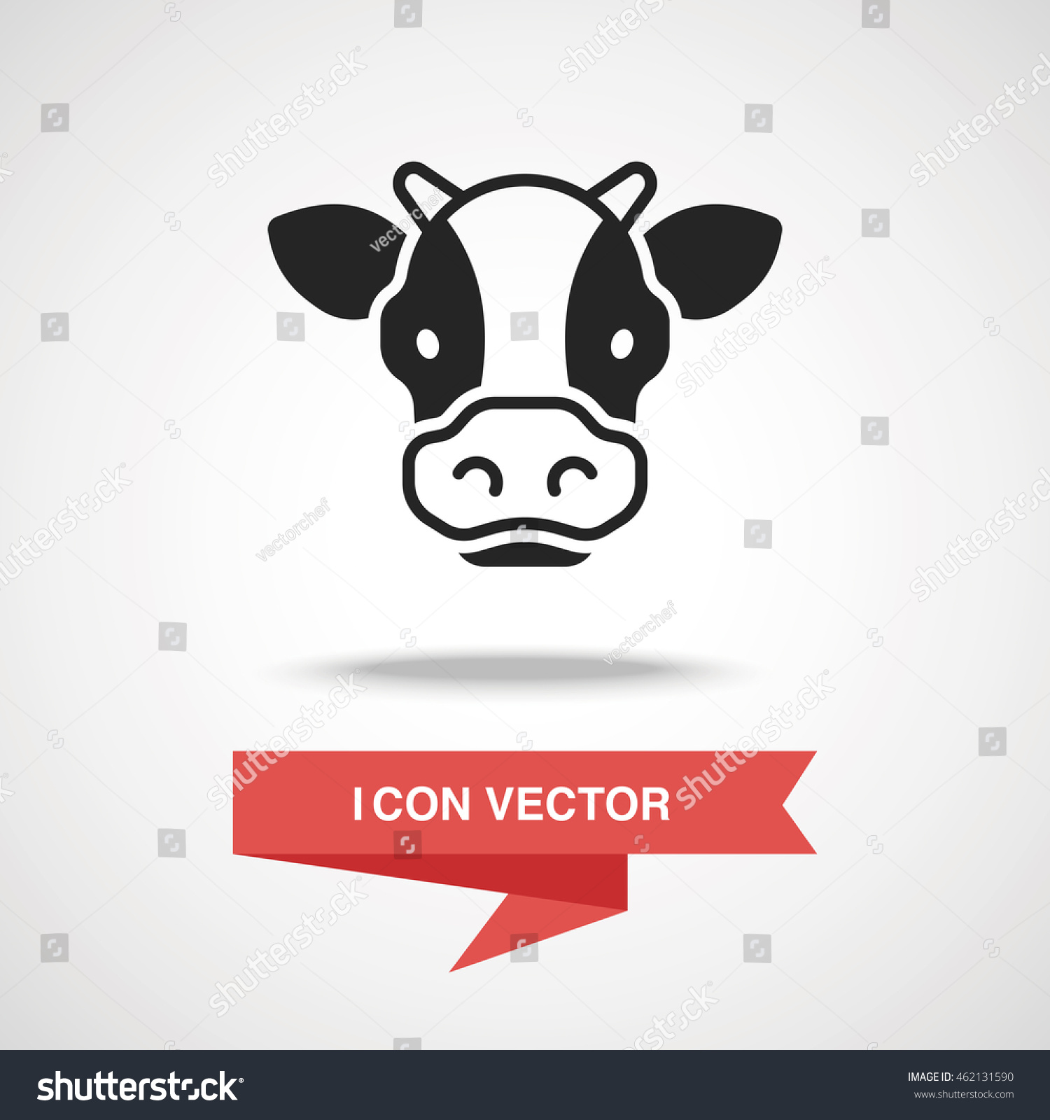 Cow Icon Stock Vector 462131590 : Shutterstock