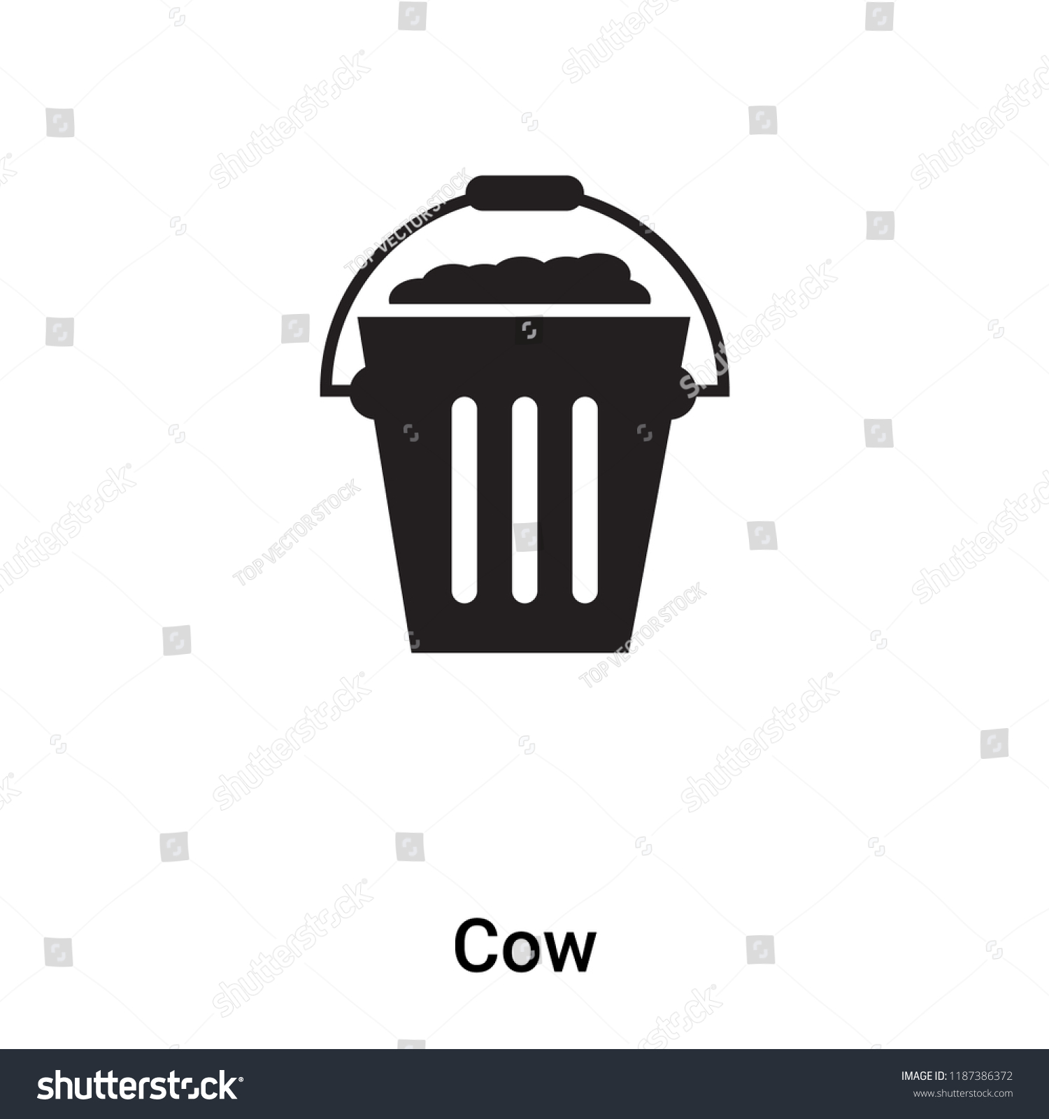 SVG of Cow icon vector isolated on white background, logo concept of Cow sign on transparent background, filled black symbol svg