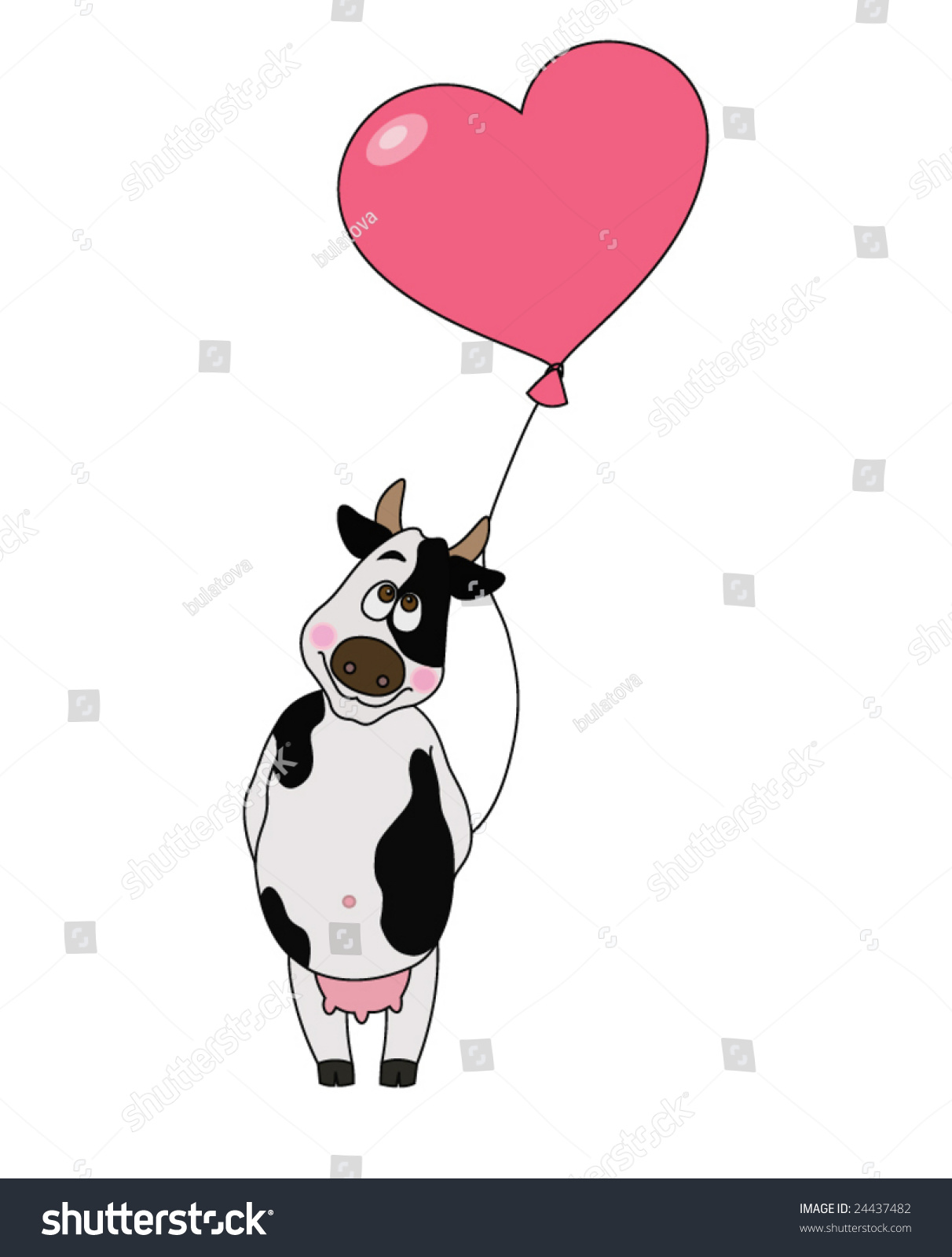 Cow Love Stock Vector Illustration 24437482 : Shutterstock