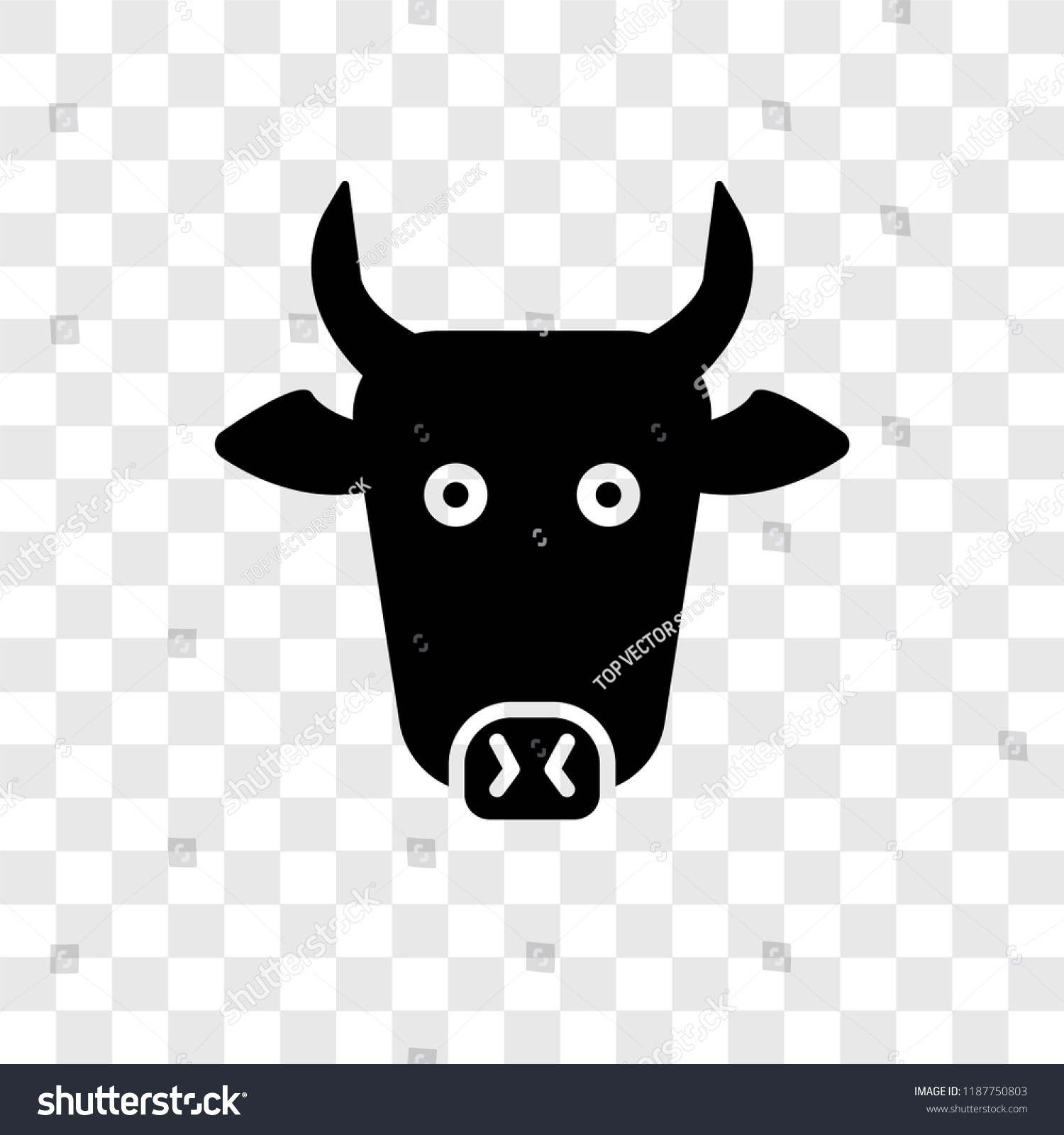 SVG of Cow vector icon isolated on transparent background, Cow transparency logo concept svg
