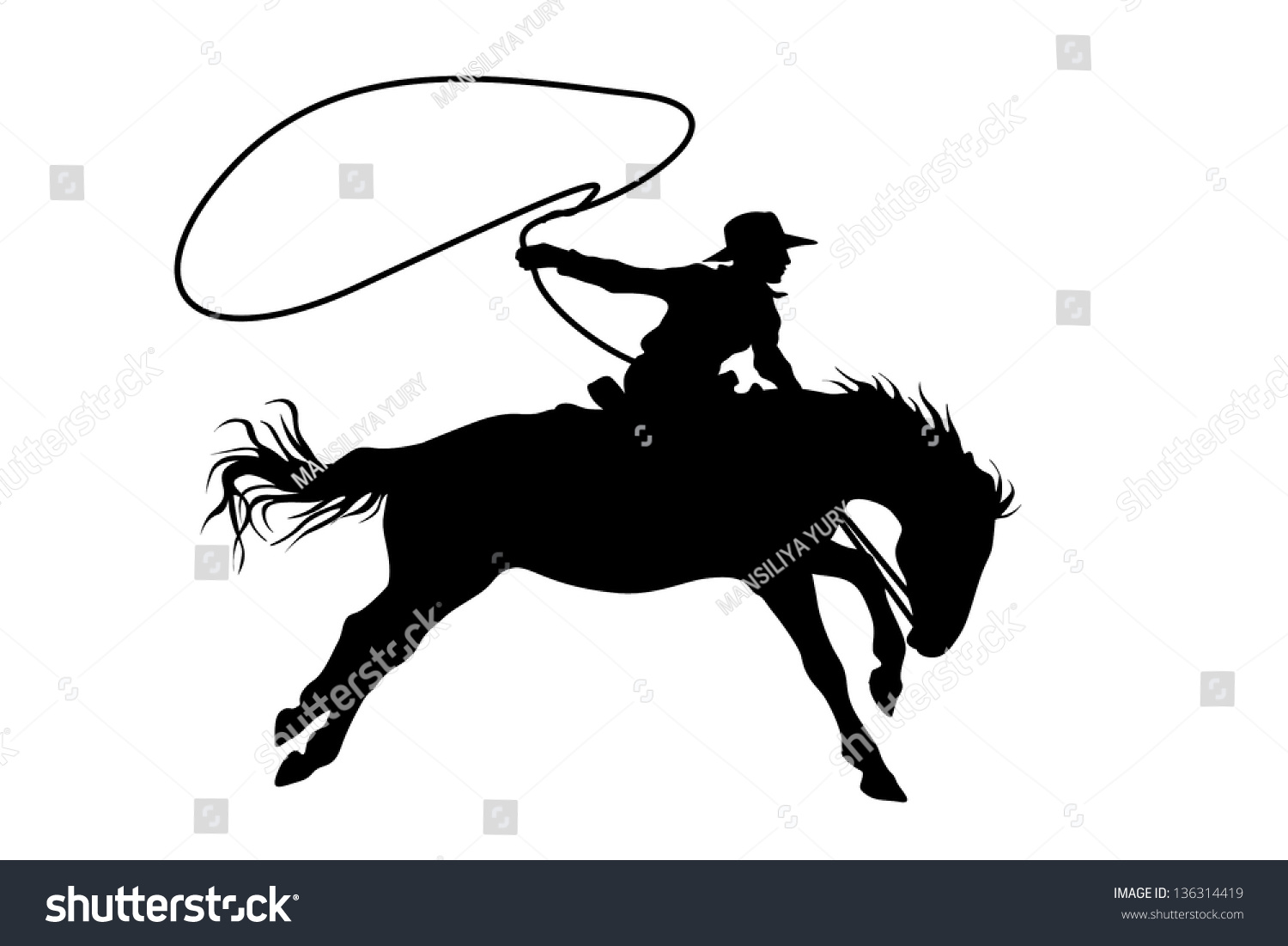 Cowboy Stock Vector 136314419 - Shutterstock