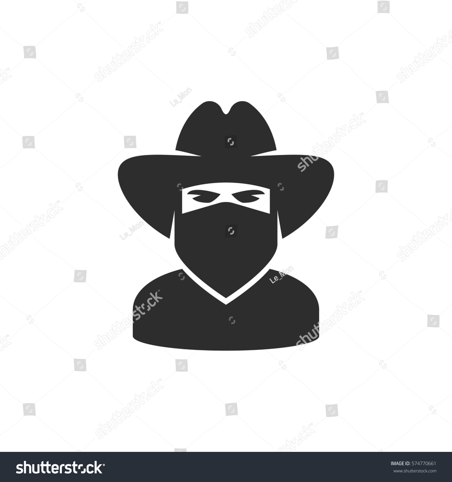 SVG of Cowboy bandana. Bandit icon svg