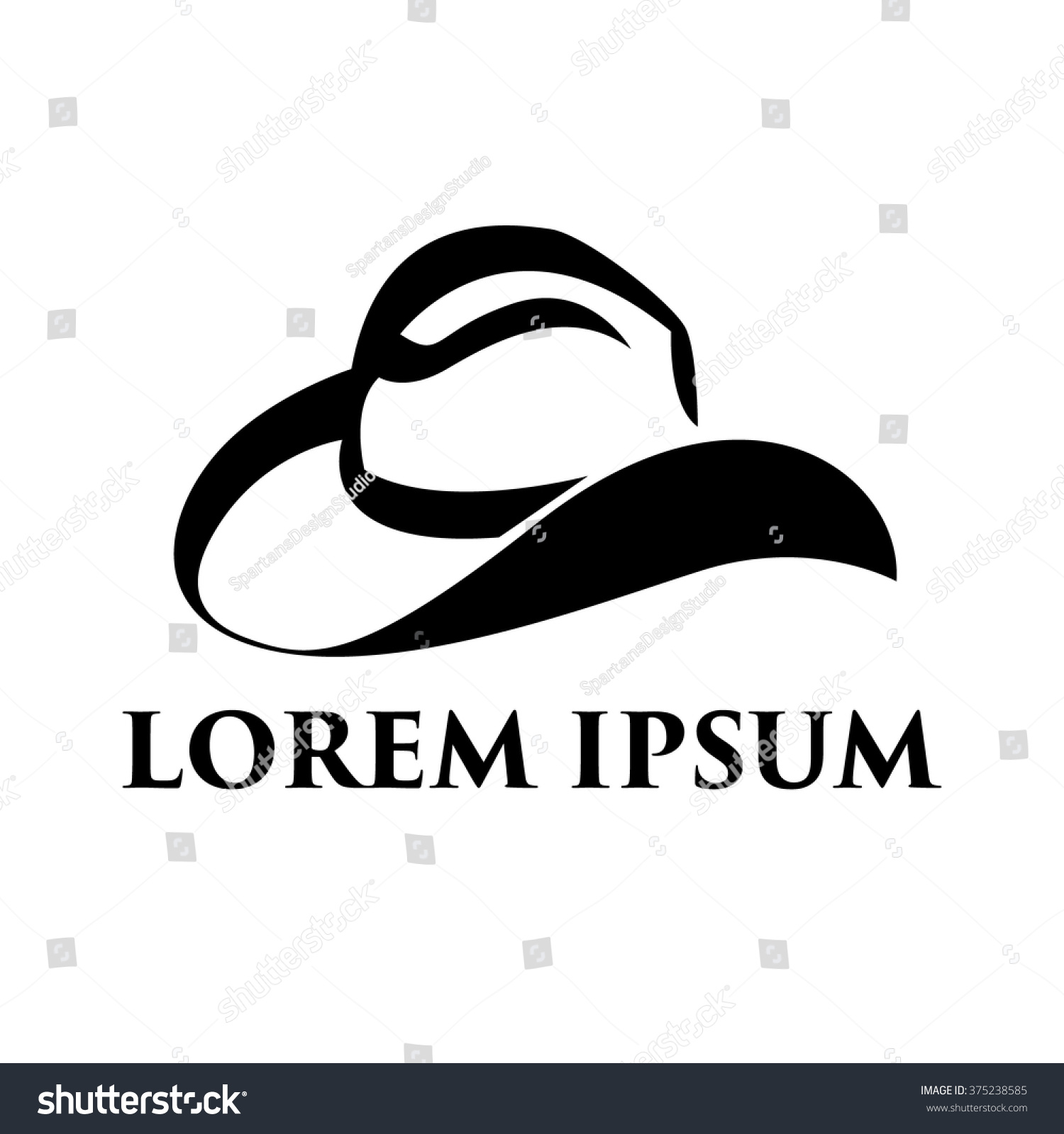 Cowboy Hat Logo Icon Stock Vector (Royalty Free) 375238585 | Shutterstock