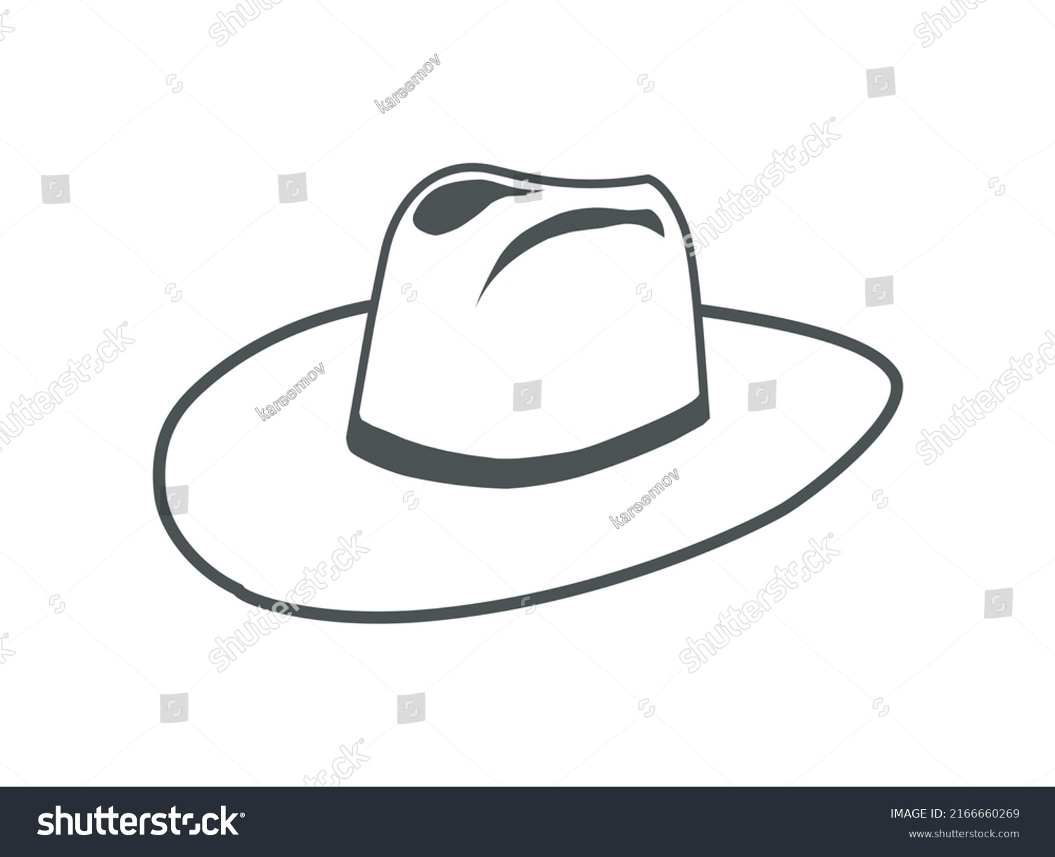 Cowboy Hats Icon Vector Western Wear Stock Vector (Royalty Free ...