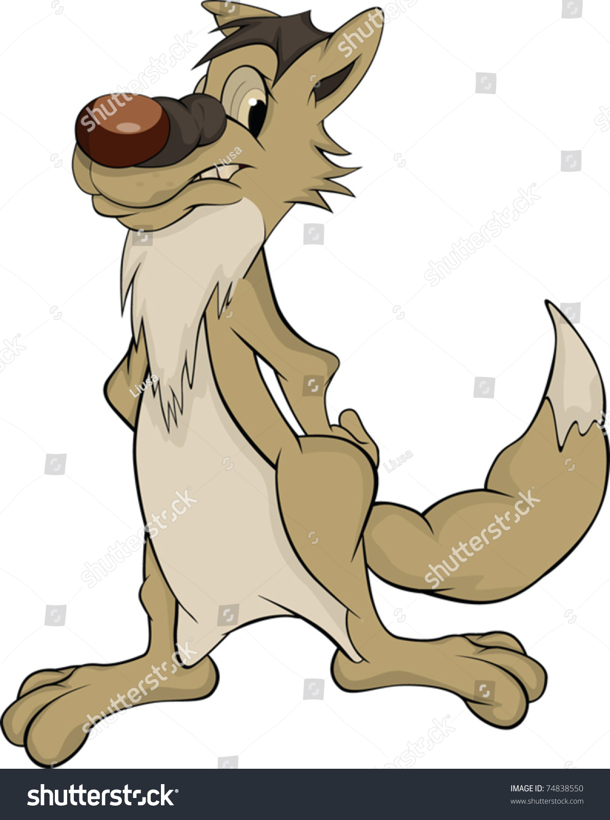 Coyote. Cartoon Stock Vector Illustration 74838550 : Shutterstock