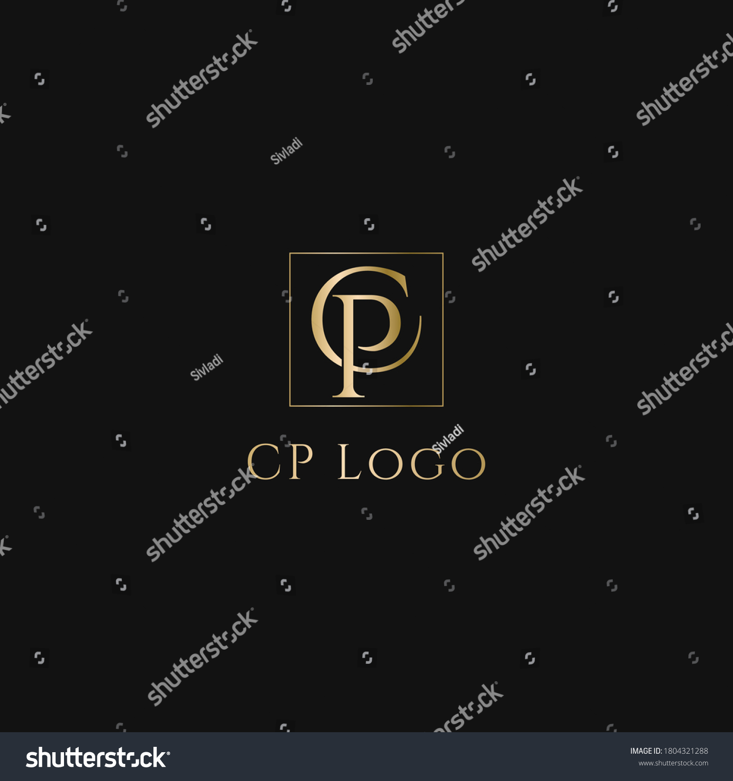 Cp Logo Design Vector Illustration Stock Vector (Royalty Free ...