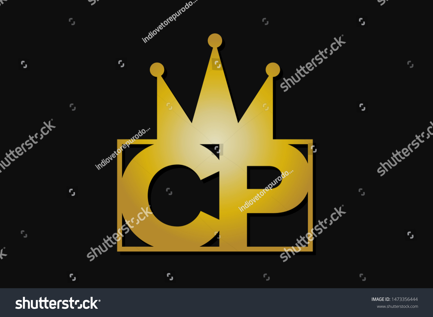 Cp Logo Gold Crown Stock Vector (Royalty Free) 1473356444 | Shutterstock