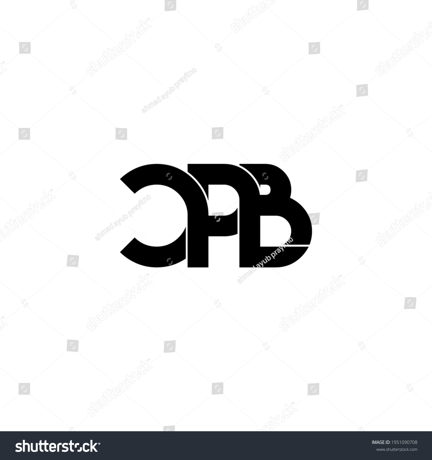 Cpb Letter Original Monogram Logo Design Stock Vector Royalty Free